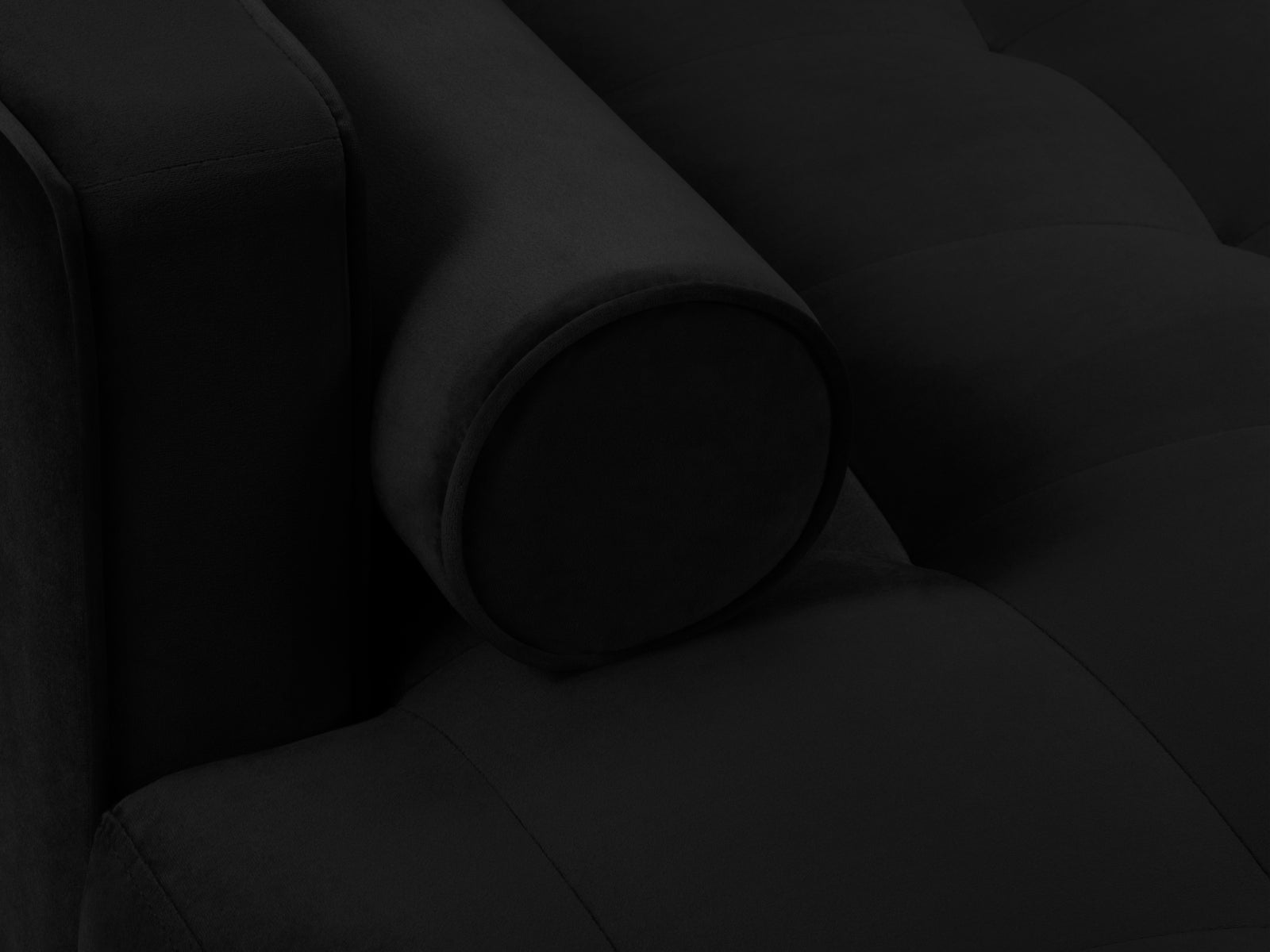 4-Sitzer Ecksofa links Aspen in Black-Salvador präsentiert im Onlineshop von KAQTU Design AG. Ecksofa links ist von Cosmopolitan Design