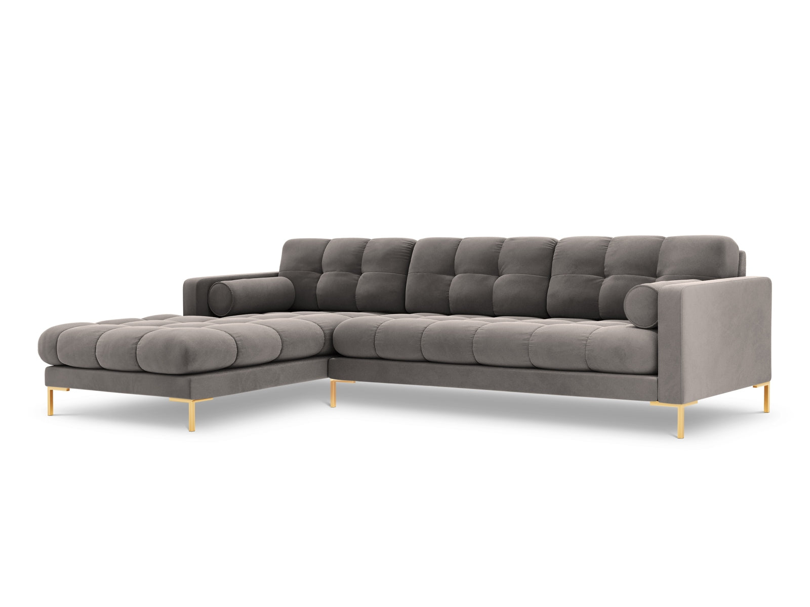 5-Sitzer Ecksofa links Bali in Light Grey-Bluvel präsentiert im Onlineshop von KAQTU Design AG. Ecksofa links ist von Cosmopolitan Design