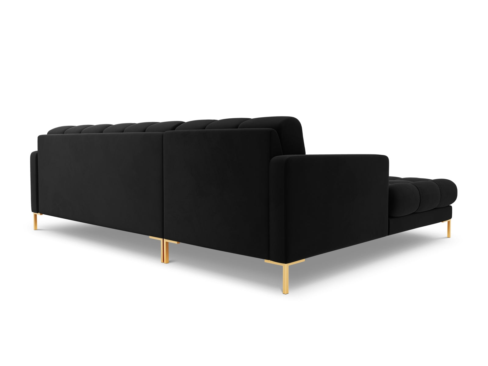 5-Sitzer Ecksofa links Bali in Black-Bluvel präsentiert im Onlineshop von KAQTU Design AG. Ecksofa links ist von Cosmopolitan Design