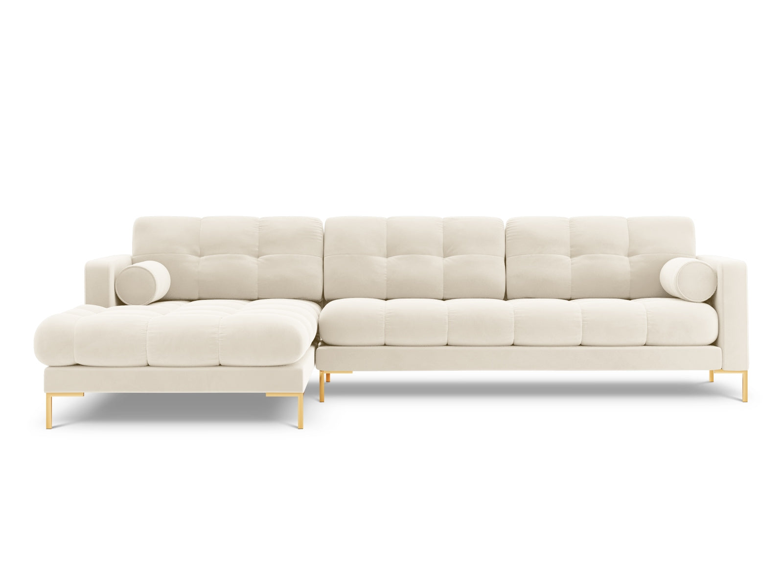5-Sitzer Ecksofa links Bali in Light Beige-Bluvel präsentiert im Onlineshop von KAQTU Design AG. Ecksofa links ist von Cosmopolitan Design