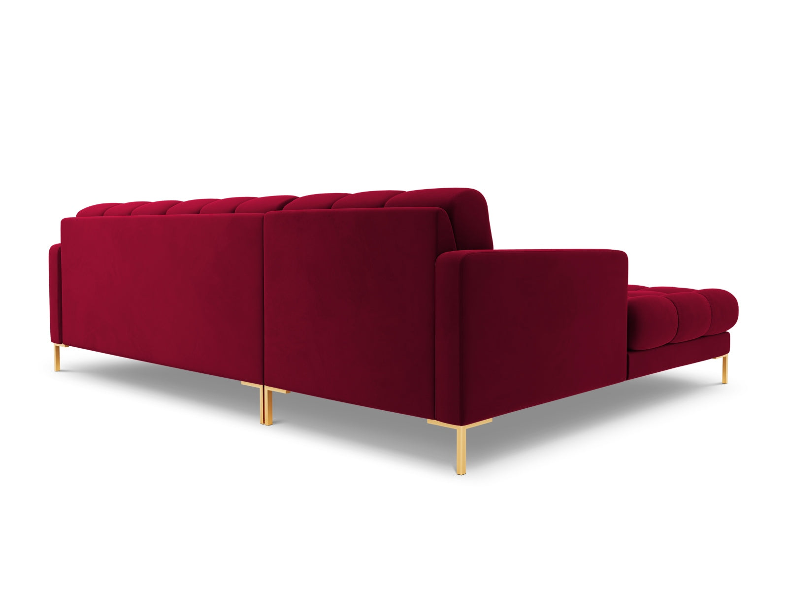 5-Sitzer Ecksofa links Bali in Red-Bluvel präsentiert im Onlineshop von KAQTU Design AG. Ecksofa links ist von Cosmopolitan Design