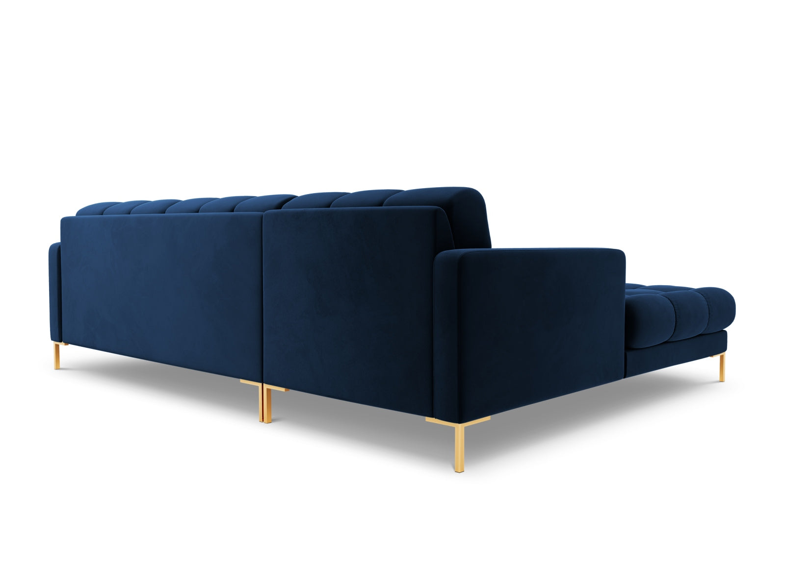 5-Sitzer Ecksofa links Bali in Royal Blue-Bluvel präsentiert im Onlineshop von KAQTU Design AG. Ecksofa links ist von Cosmopolitan Design