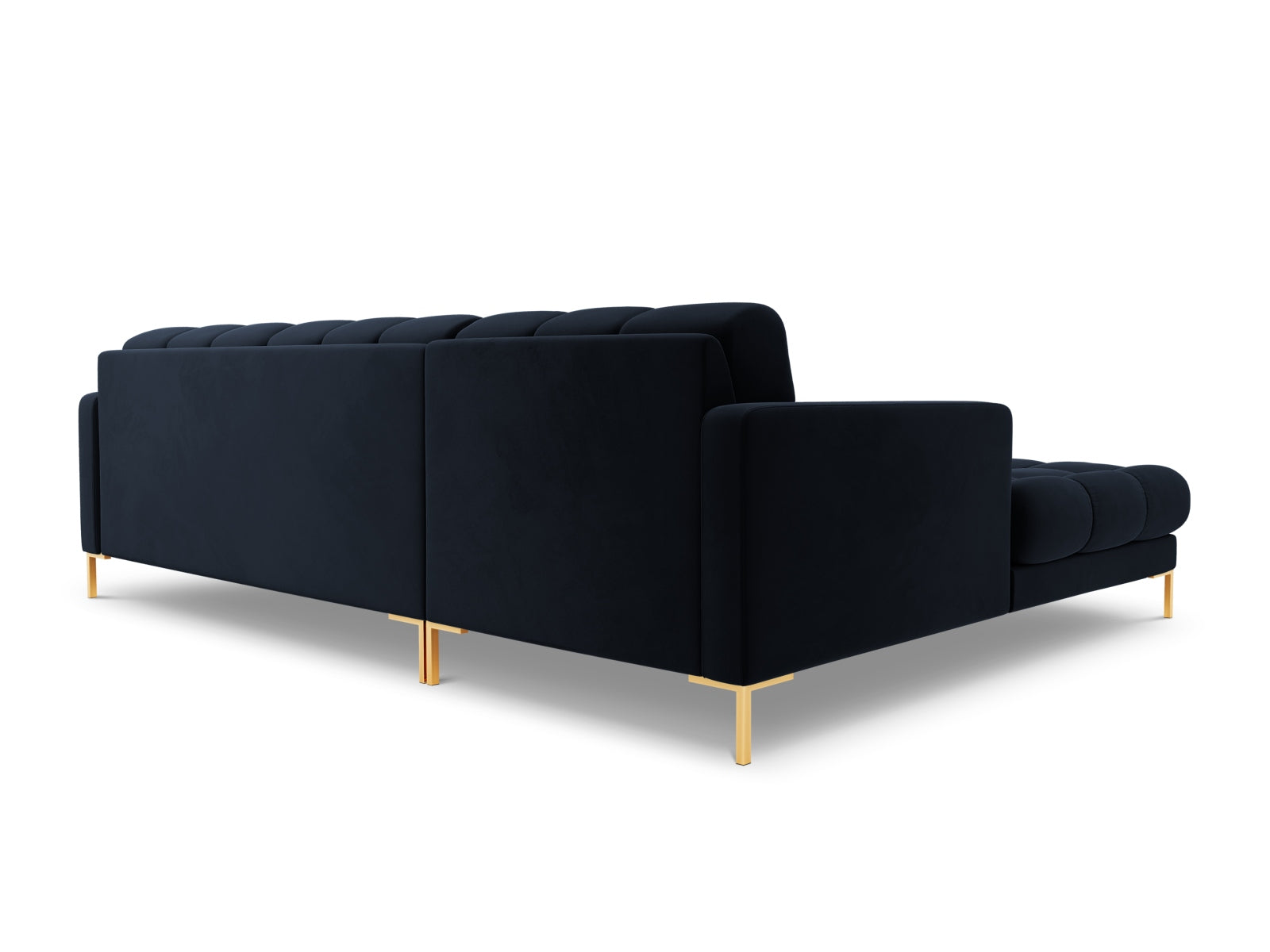 5-Sitzer Ecksofa links Bali in Dark Blue-Bluvel präsentiert im Onlineshop von KAQTU Design AG. Ecksofa links ist von Cosmopolitan Design