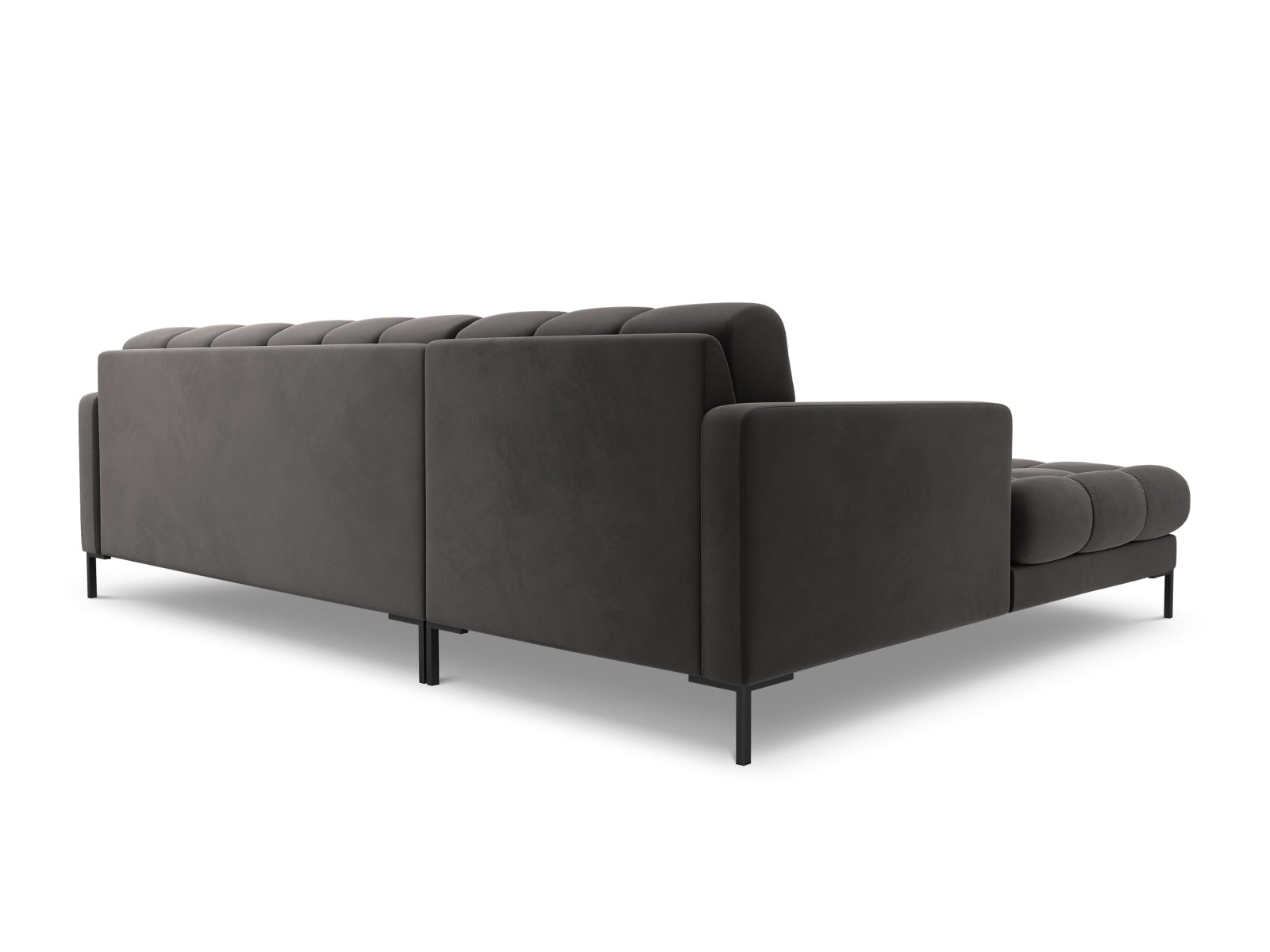 5-Sitzer Ecksofa links Bali in Dark Grey-Bluvel präsentiert im Onlineshop von KAQTU Design AG. Ecksofa links ist von Cosmopolitan Design