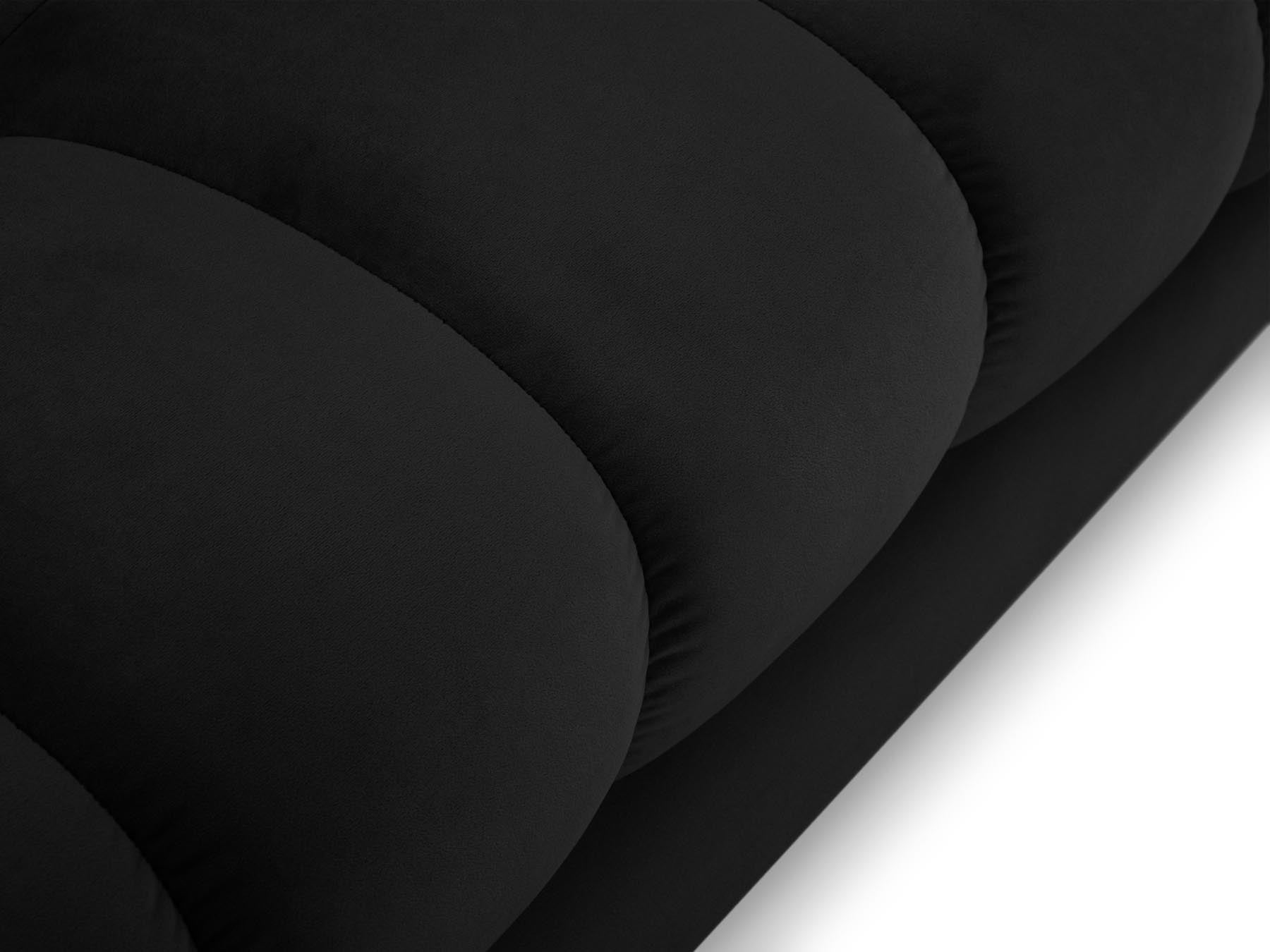 5-Sitzer Ecksofa links Bali in Black-Bluvel präsentiert im Onlineshop von KAQTU Design AG. Ecksofa links ist von Cosmopolitan Design