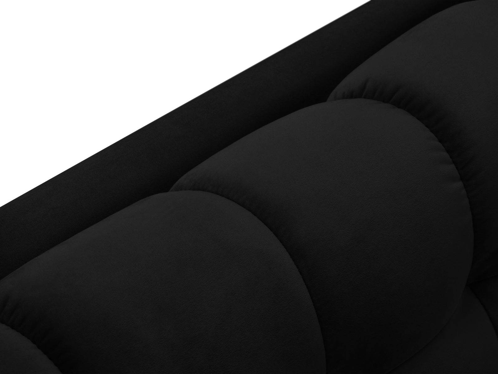5-Sitzer Ecksofa links Bali in Black-Bluvel präsentiert im Onlineshop von KAQTU Design AG. Ecksofa links ist von Cosmopolitan Design