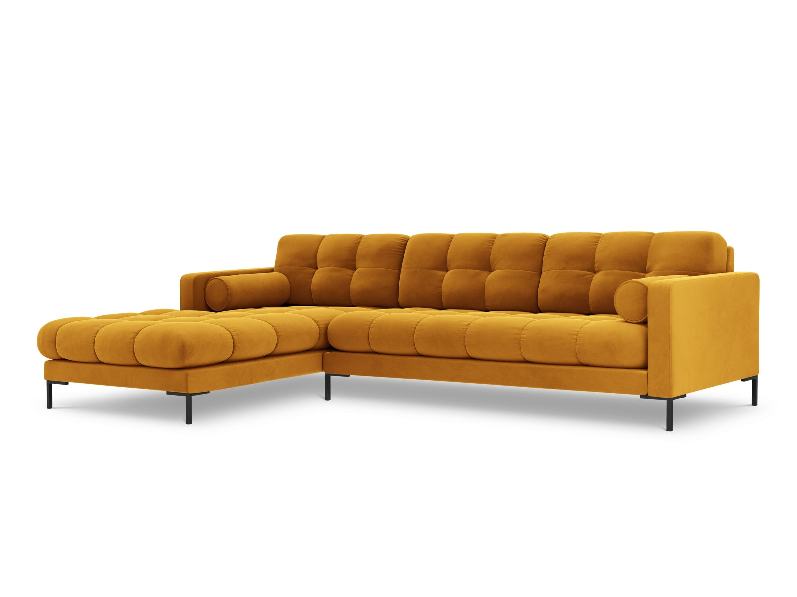 5-Sitzer Ecksofa links Bali in Yellow-Bluvel präsentiert im Onlineshop von KAQTU Design AG. Ecksofa links ist von Cosmopolitan Design
