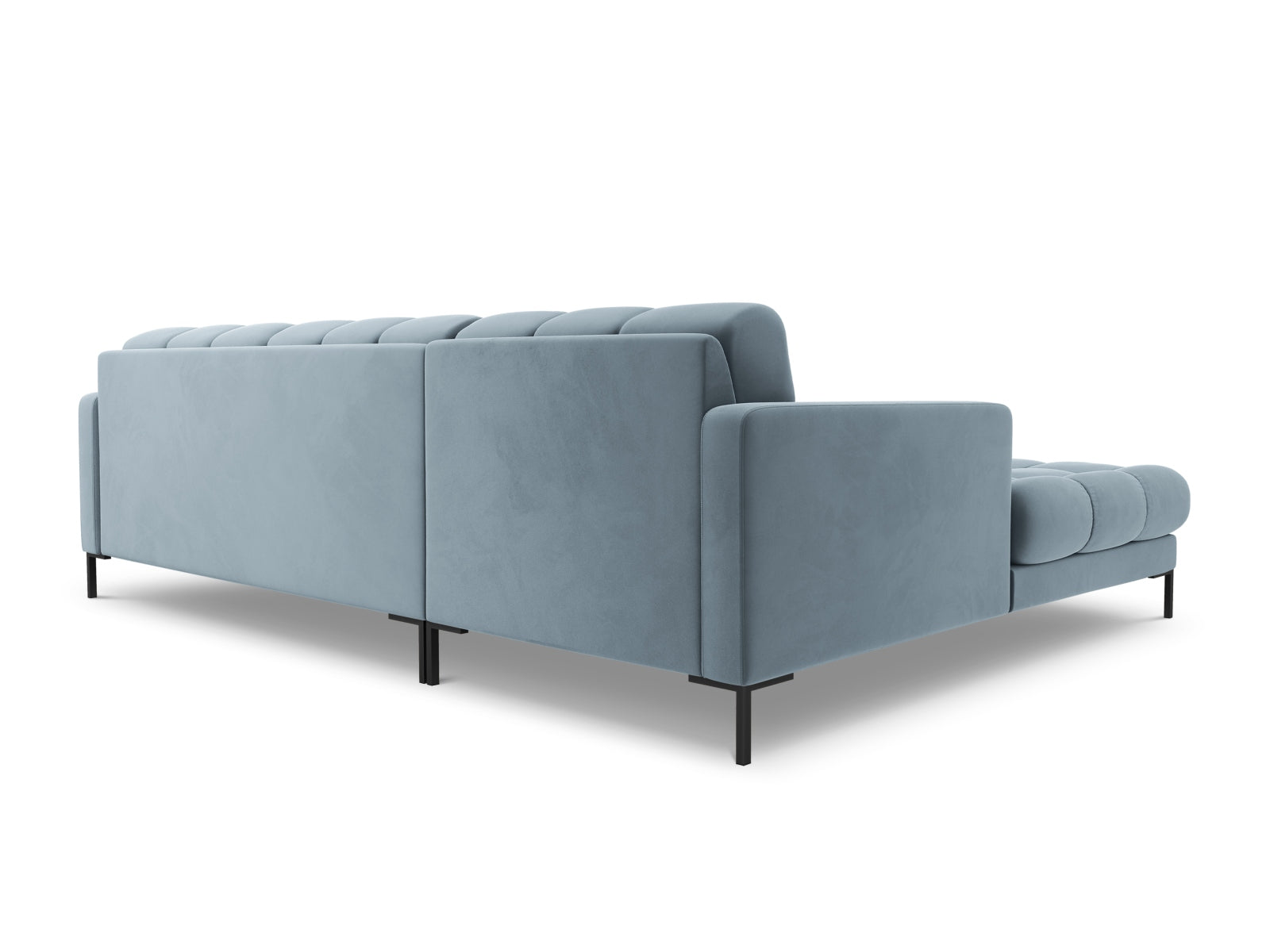 5-Sitzer Ecksofa links Bali in Light Blue-Bluvel präsentiert im Onlineshop von KAQTU Design AG. Ecksofa links ist von Cosmopolitan Design