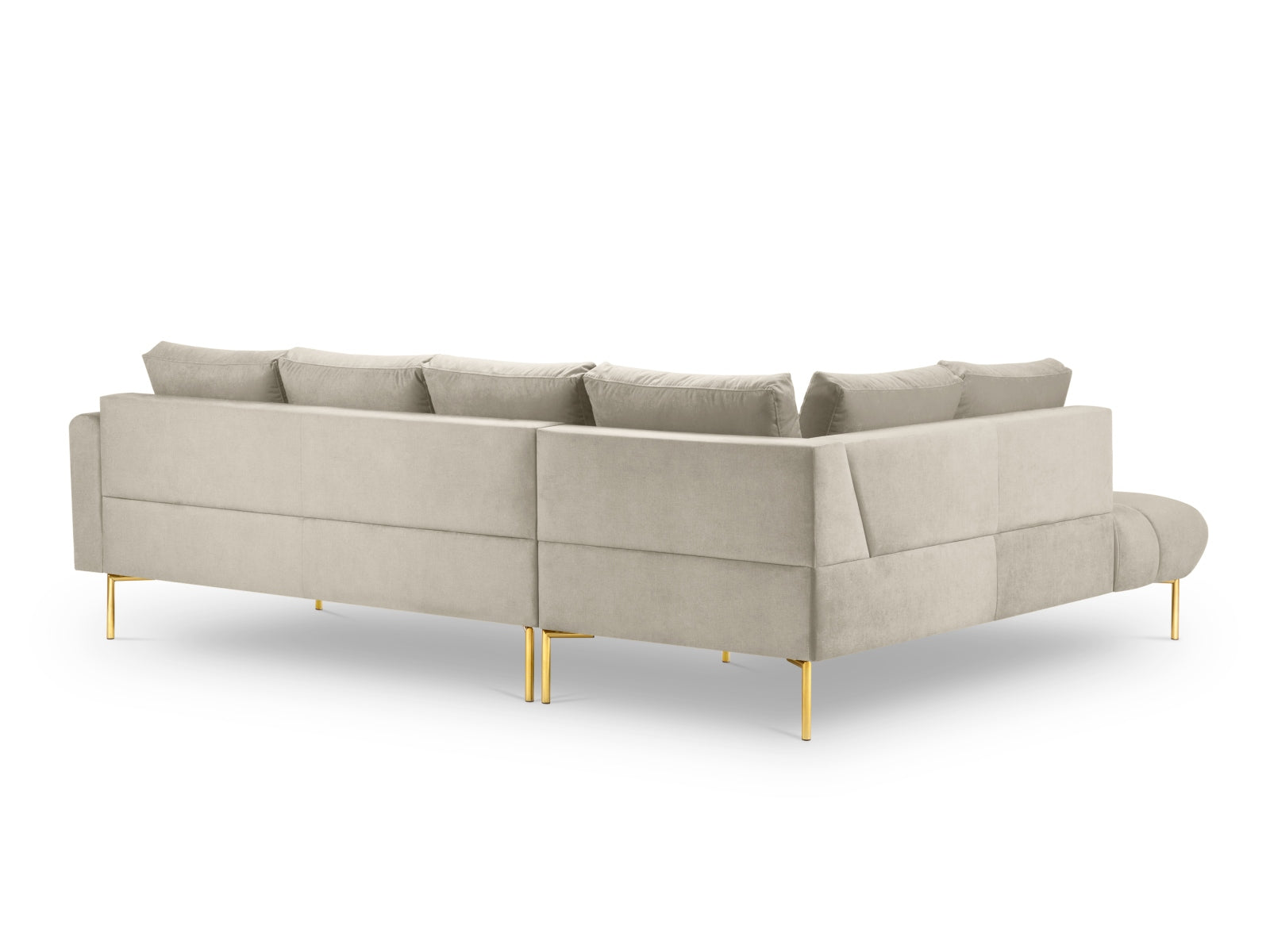 Entdecken Sie das elegante Hastings Velour links Ecksofa 5 Sitzer von Cosmopolitan Design – perfekt für Ihr modernes Zuhause und höchsten Sitzkomfort.