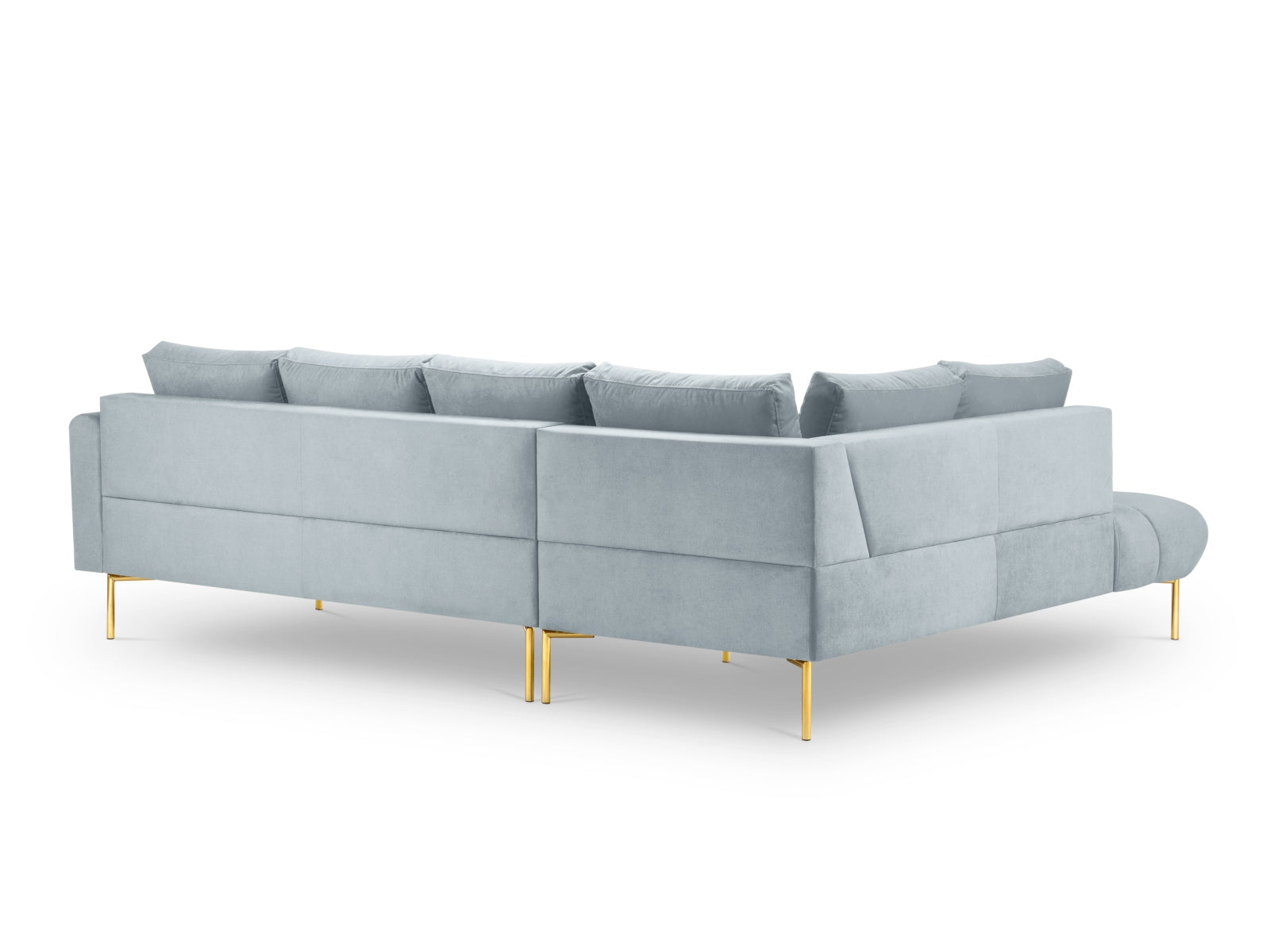 Erleben Sie das stilvolle Hastings Velour links Ecksofa 5 Sitzer von Cosmopolitan Design – ideal für Ihr modernes Wohnzimmer und optimalen Komfort.