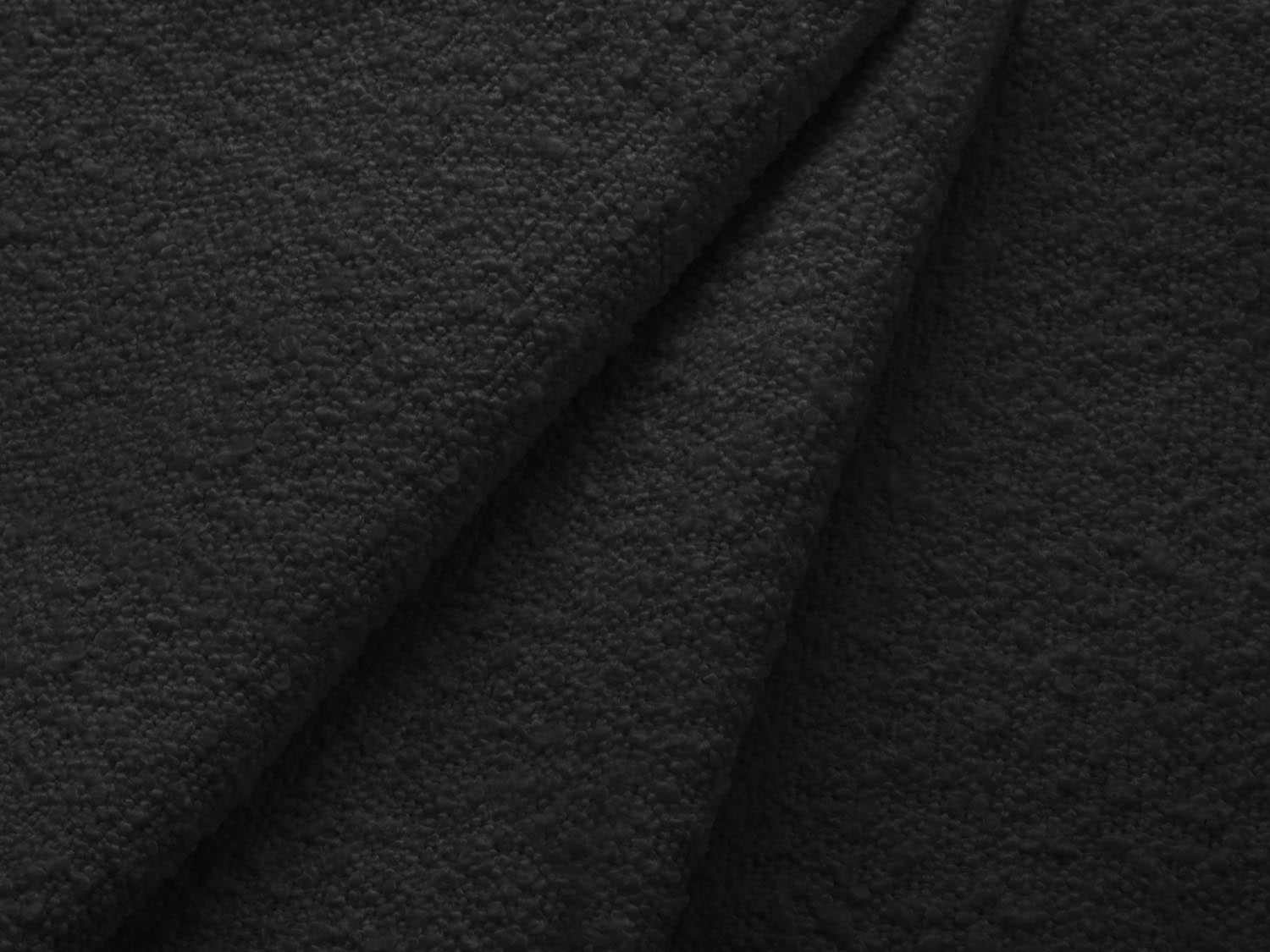 Elegantes 5-Sitzer Ecksofa Vienna Boucle links in Schwarz, ideal für stilvolle Wohnräume und gemütliche Abende.