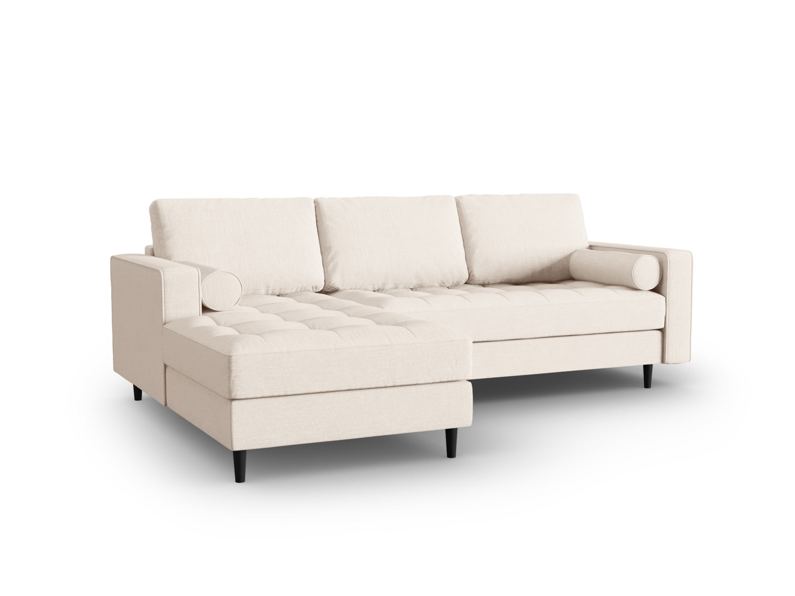4-Sitzer Ecksofa links Aspen in Light Beige-Melva präsentiert im Onlineshop von KAQTU Design AG. Ecksofa links ist von Cosmopolitan Design