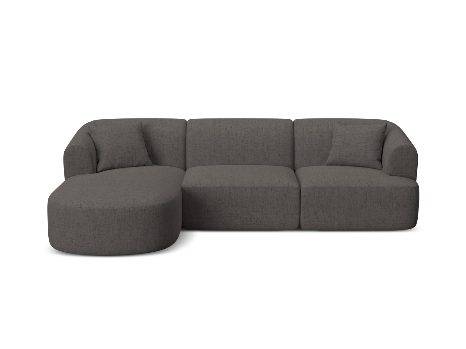 4-Sitzer Ecksofa links modular Campi in Grey-Moly präsentiert im Onlineshop von KAQTU Design AG. Ecksofa links ist von Cosmopolitan Design