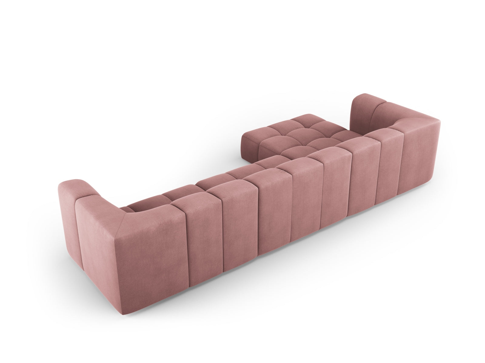 5-Sitzer Ecksofa links modular Moritz in Pink-Rebel präsentiert im Onlineshop von KAQTU Design AG. Ecksofa links ist von Cosmopolitan Design