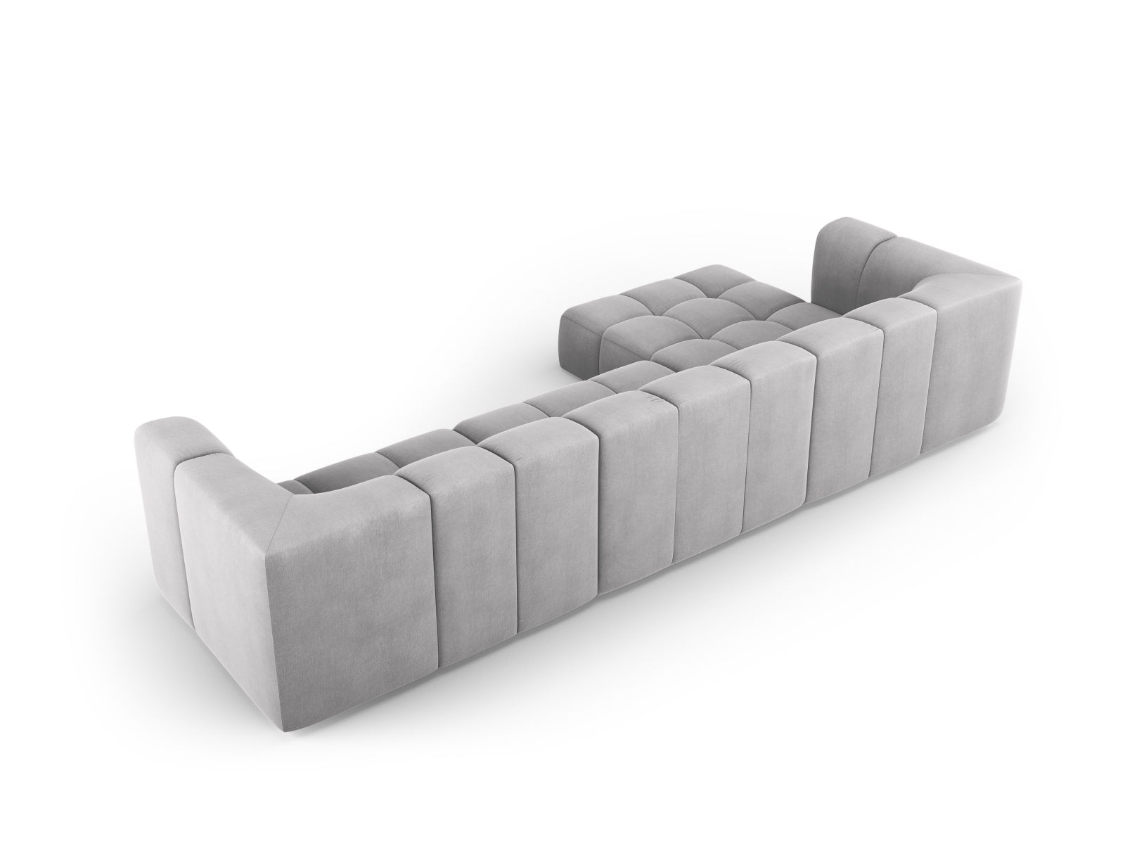 5-Sitzer Ecksofa links modular Moritz in Light Grey-Rebel präsentiert im Onlineshop von KAQTU Design AG. Ecksofa links ist von Cosmopolitan Design