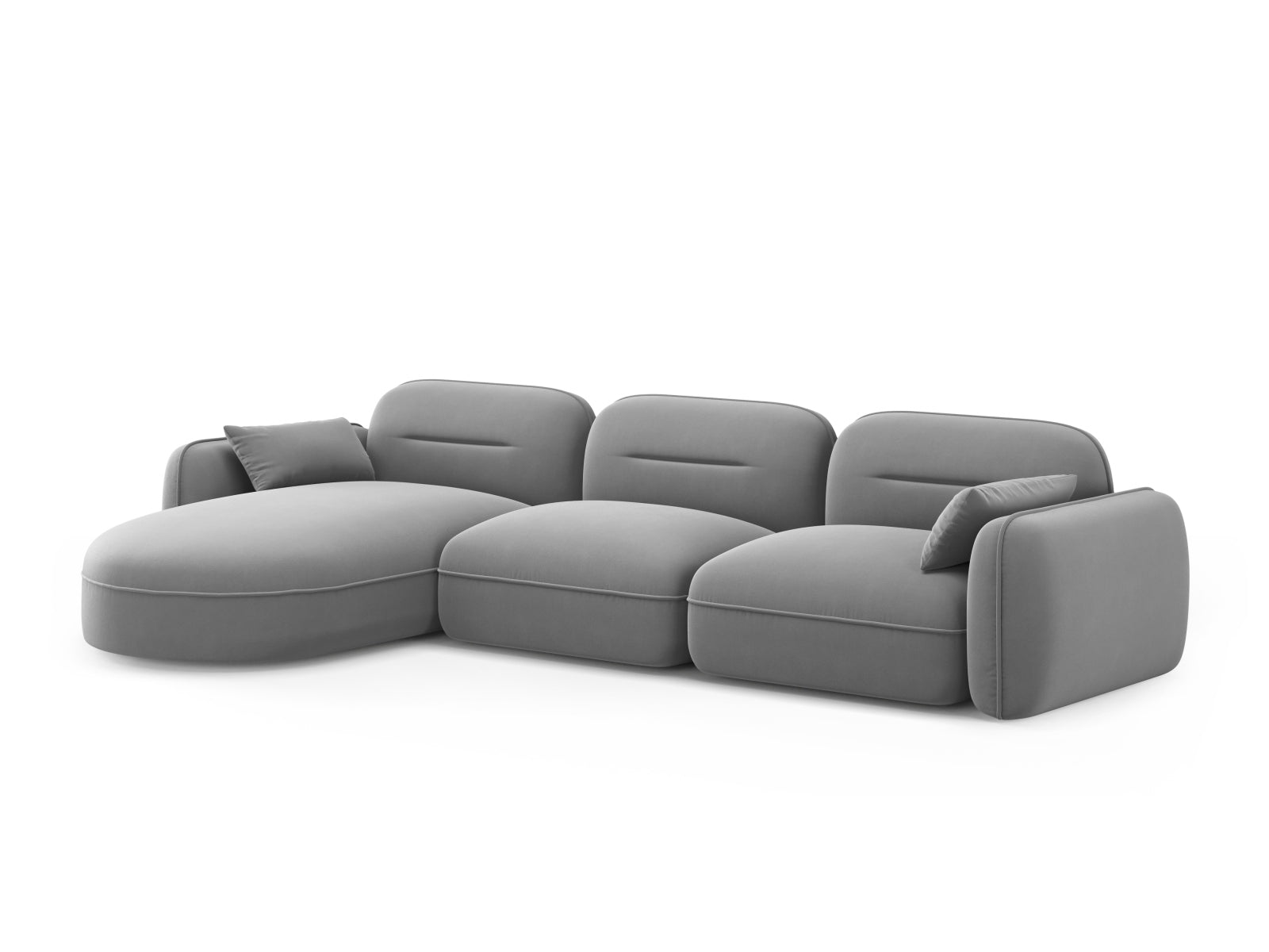Erleben Sie das Sydney Velour Modular Ecksofa links von Cosmopolitan Design – ein stilvolles 4-Sitzer Sofa, das modernen Komfort und Eleganz perfekt kombiniert.
