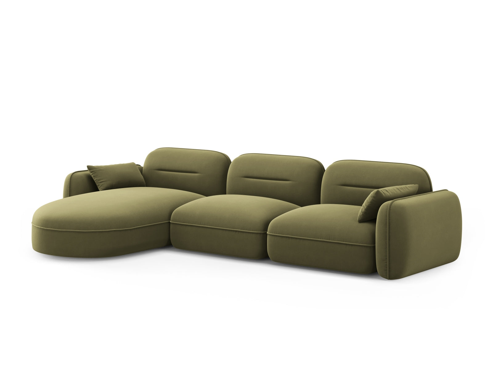 Erleben Sie das Sydney Velour Modular Ecksofa links von Cosmopolitan Design – ein stilvolles 4-Sitzer Sofa, das modernen Komfort und Eleganz perfekt kombiniert.