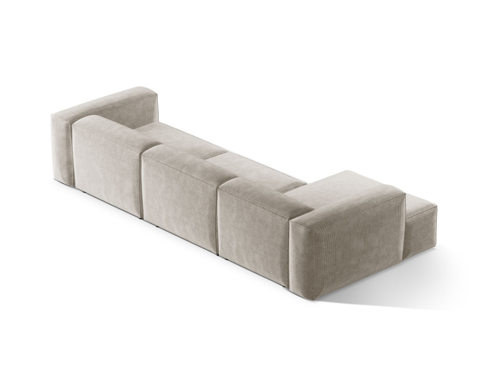 Bergamo Modulares Ecksofa links 4 Sitzer in Ivory-Perla präsentiert im Onlineshop von KAQTU Design AG. Ecksofa links ist von Cosmopolitan Design