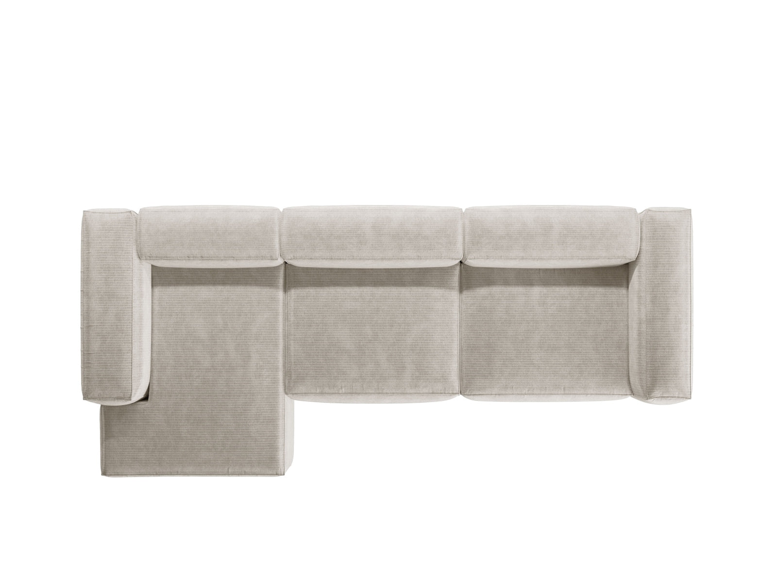 Bergamo Modulares Ecksofa links 4 Sitzer in Ivory-Perla präsentiert im Onlineshop von KAQTU Design AG. Ecksofa links ist von Cosmopolitan Design