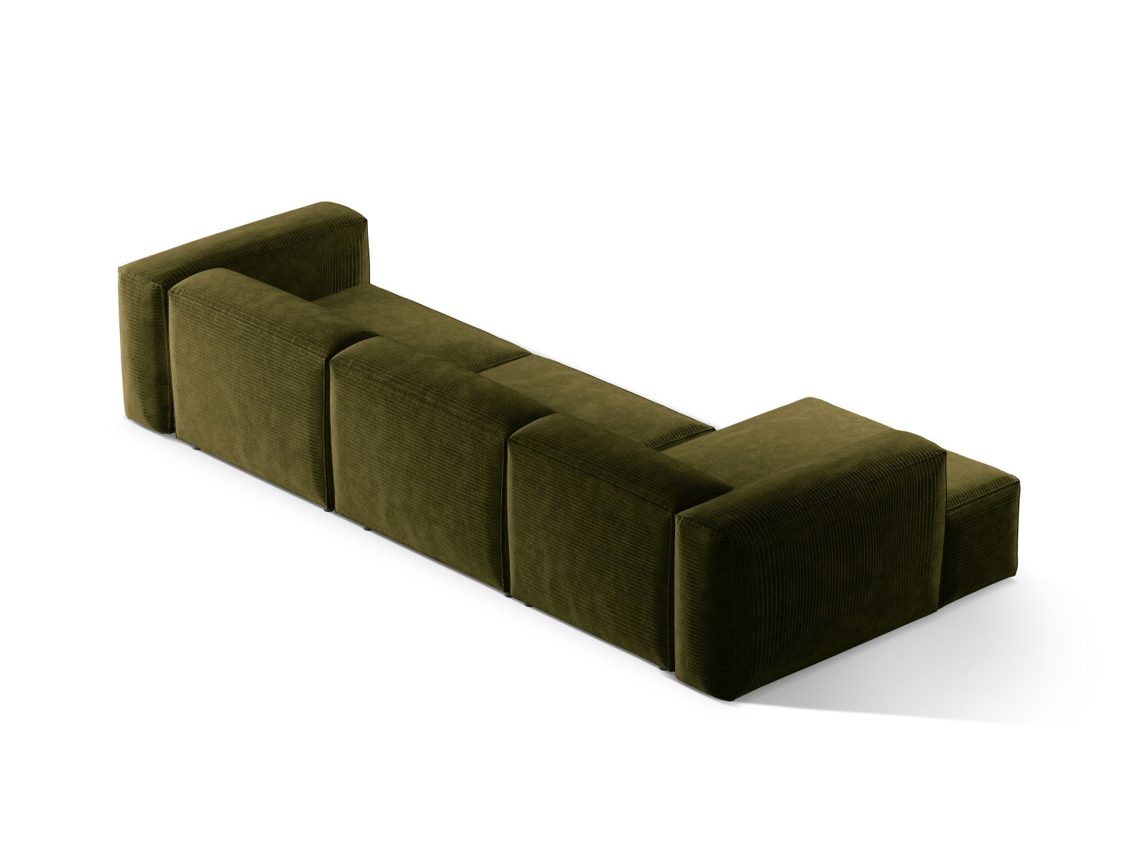 Bergamo Modulares Ecksofa links 4 Sitzer in Green-Perla präsentiert im Onlineshop von KAQTU Design AG. Ecksofa links ist von Cosmopolitan Design