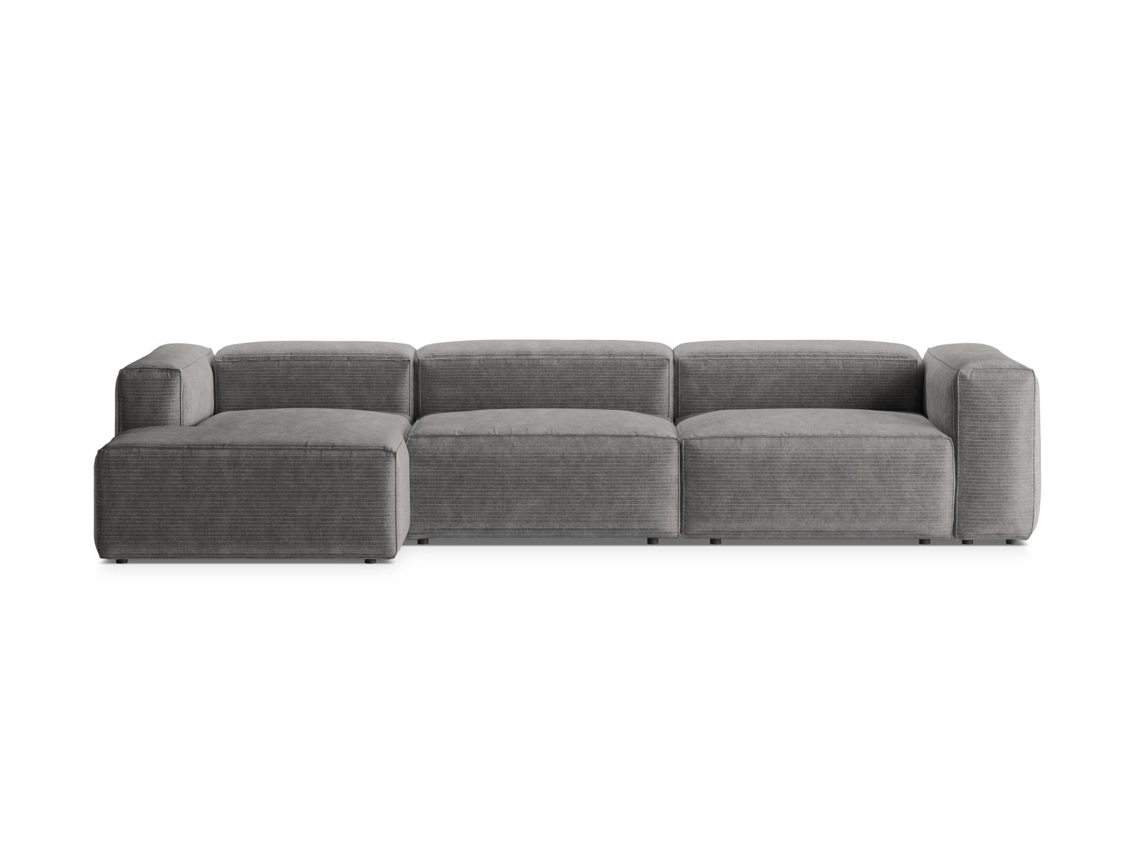Bergamo Modulares Ecksofa links 4 Sitzer in Light Grey-Perla präsentiert im Onlineshop von KAQTU Design AG. Ecksofa links ist von Cosmopolitan Design