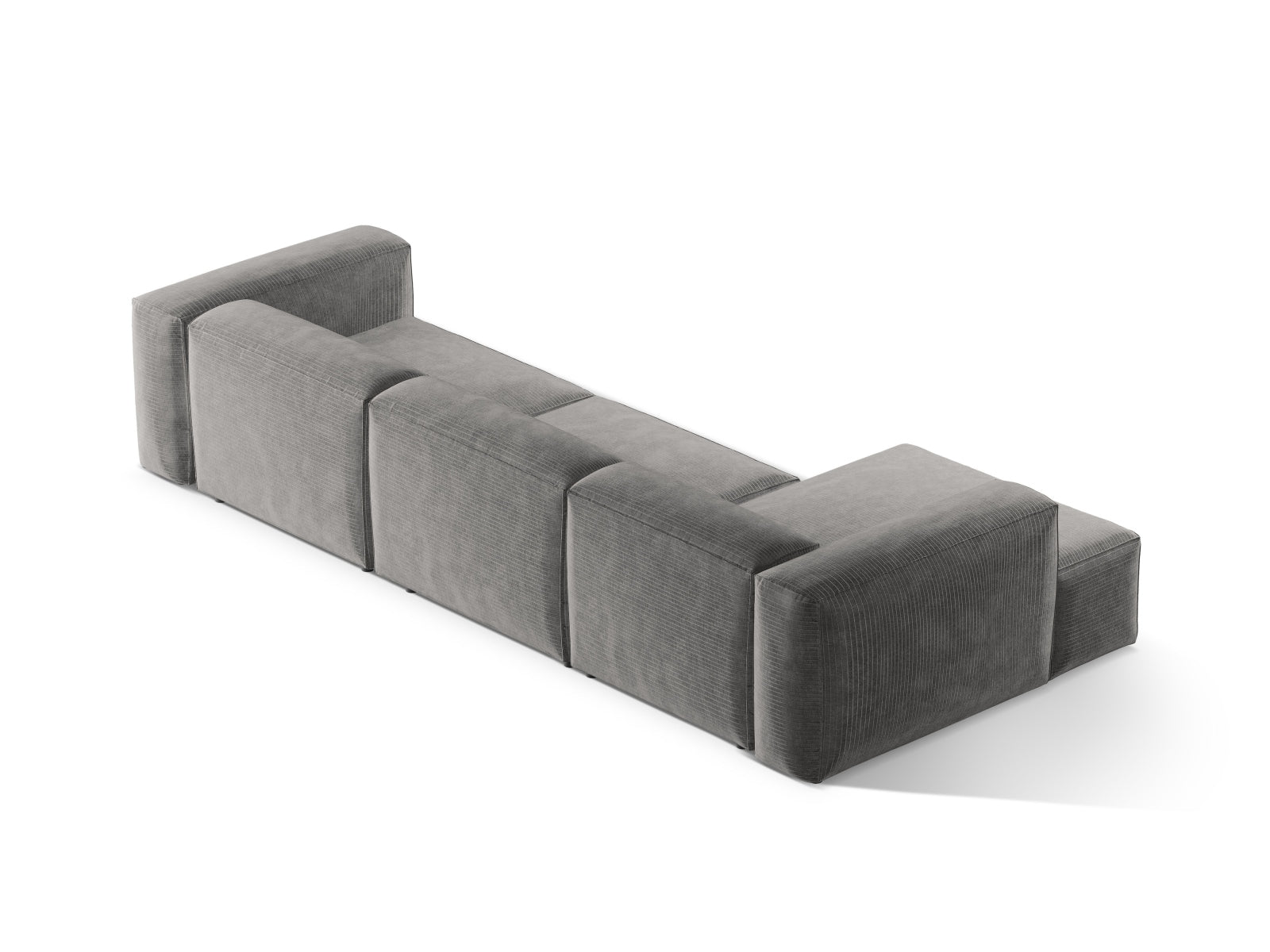 Bergamo Modulares Ecksofa links 4 Sitzer in Light Grey-Perla präsentiert im Onlineshop von KAQTU Design AG. Ecksofa links ist von Cosmopolitan Design
