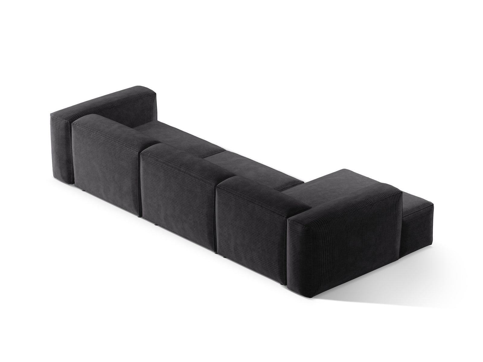 Bergamo Modulares Ecksofa links 4 Sitzer in Grey-Perla präsentiert im Onlineshop von KAQTU Design AG. Ecksofa links ist von Cosmopolitan Design