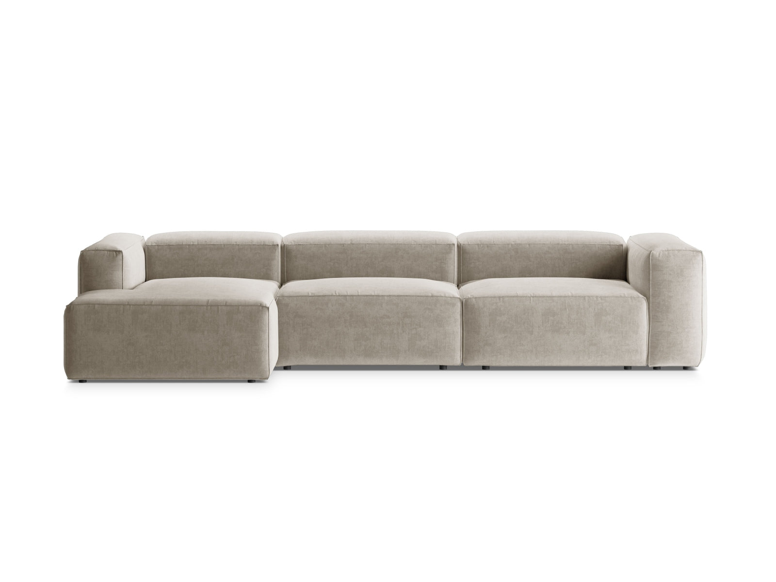 Bergamo Modulares Ecksofa links 4 Sitzer in Beige-Liberty präsentiert im Onlineshop von KAQTU Design AG. Ecksofa links ist von Cosmopolitan Design