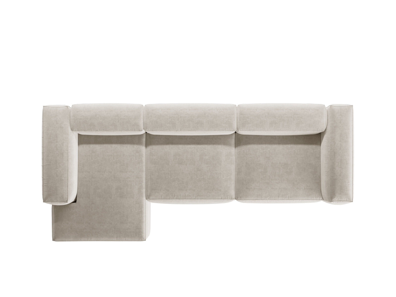Bergamo Modulares Ecksofa links 4 Sitzer in Beige-Liberty präsentiert im Onlineshop von KAQTU Design AG. Ecksofa links ist von Cosmopolitan Design