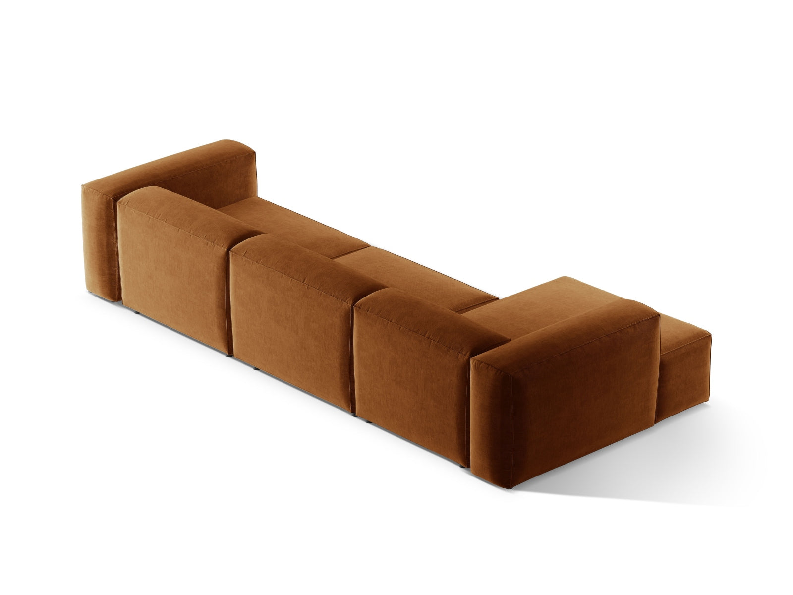 Bergamo Modulares Ecksofa links 4 Sitzer in Brick-Liberty präsentiert im Onlineshop von KAQTU Design AG. Ecksofa links ist von Cosmopolitan Design