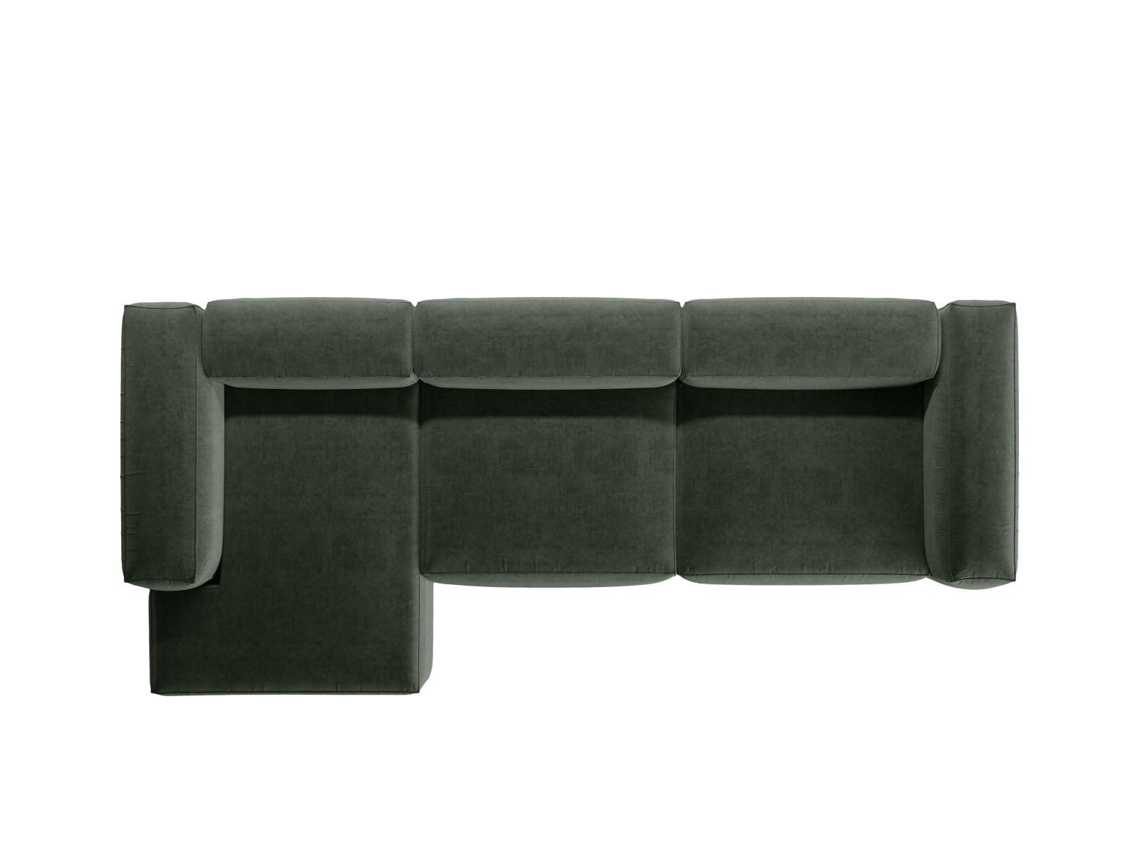 Bergamo Modulares Ecksofa links 4 Sitzer in Moss Green-Liberty präsentiert im Onlineshop von KAQTU Design AG. Ecksofa links ist von Cosmopolitan Design