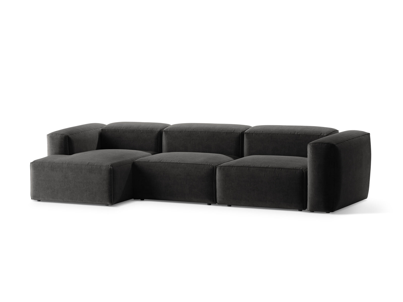 Bergamo Modulares Ecksofa links 4 Sitzer in Graphite-Liberty präsentiert im Onlineshop von KAQTU Design AG. Ecksofa links ist von Cosmopolitan Design