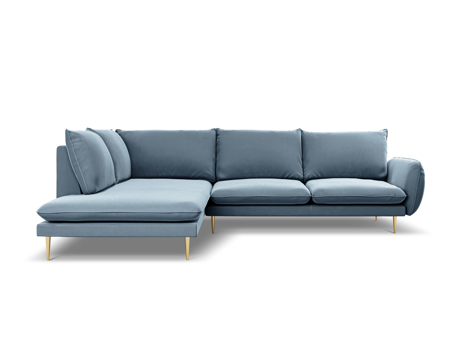 Entdecken Sie das stilvolle Vienna Velour Ecksofa links für 6 Personen. Elegantes Design, hoher Komfort und pflegeleichter Velourstoff für Ihr Wohnzimmer.