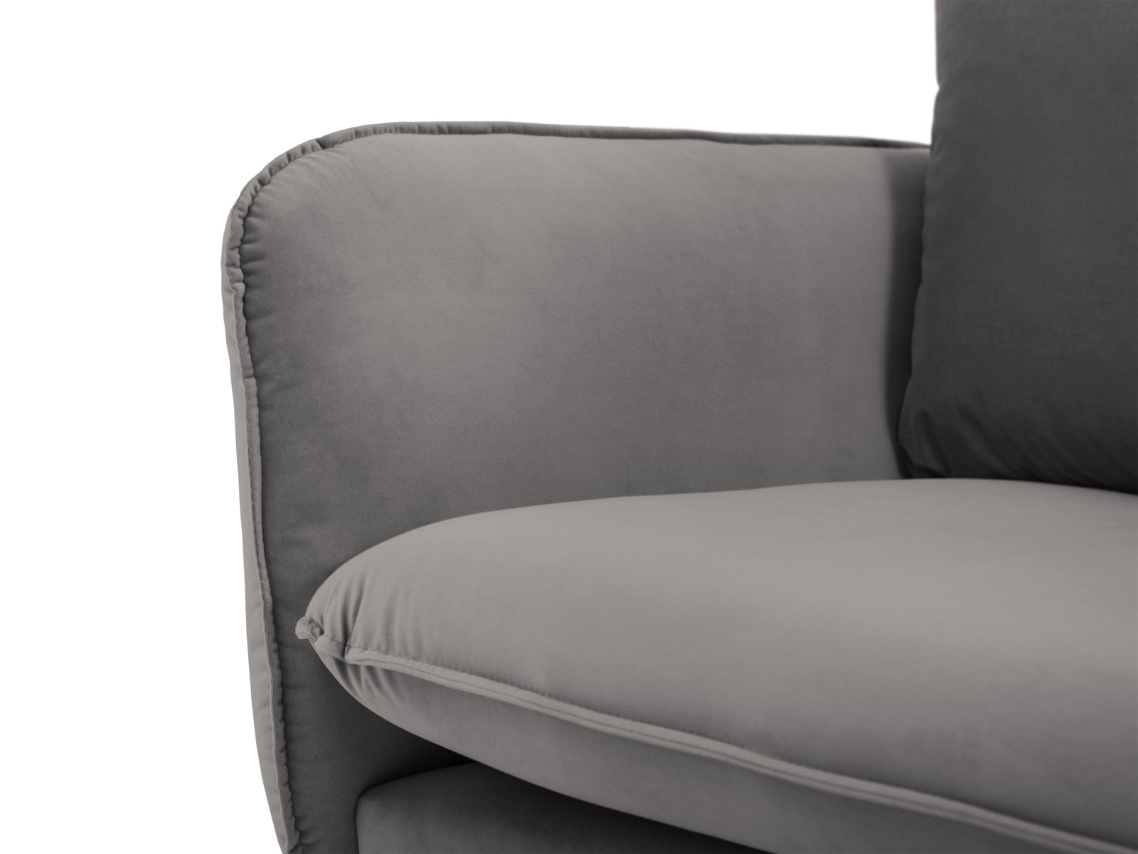 Modernes 6-Sitzer Ecksofa Vienna in Velours, linksseitig, perfekt für gemütliche Abende und stilvolle Einrichtung.