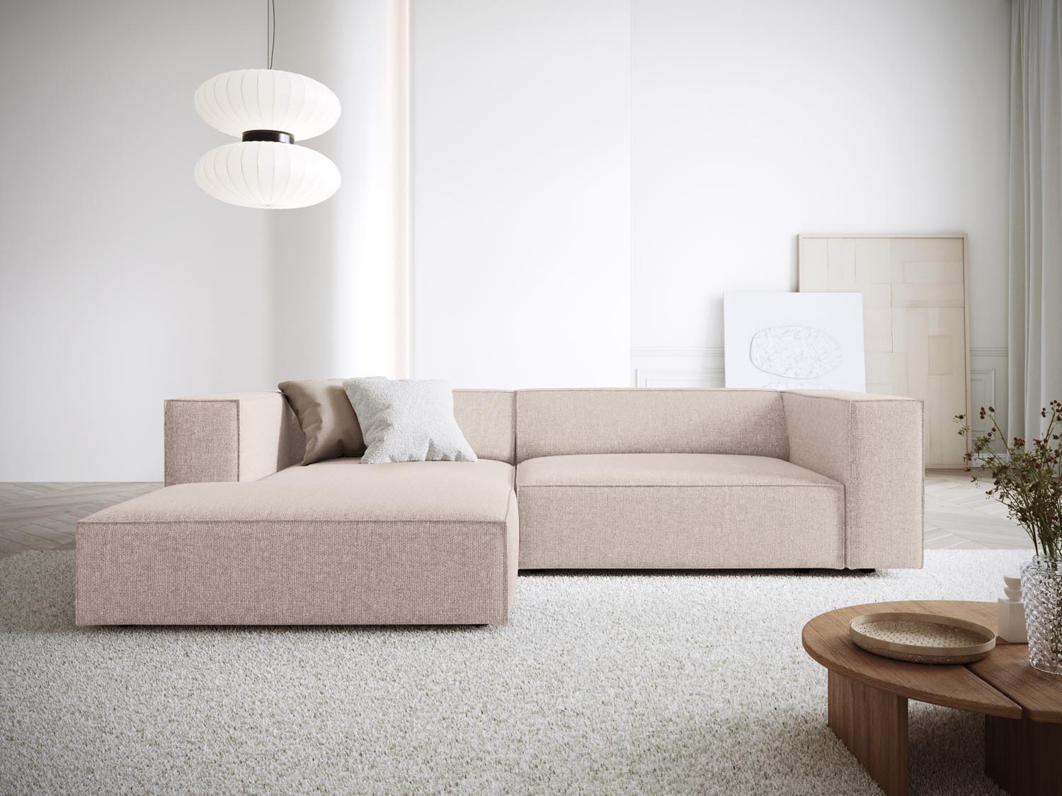 Entdecken Sie das elegante Arendal Ecksofa links 3-Sitzer von Cosmopolitan Design – perfekt für Ihr modernes Zuhause und ultimativen Komfort.