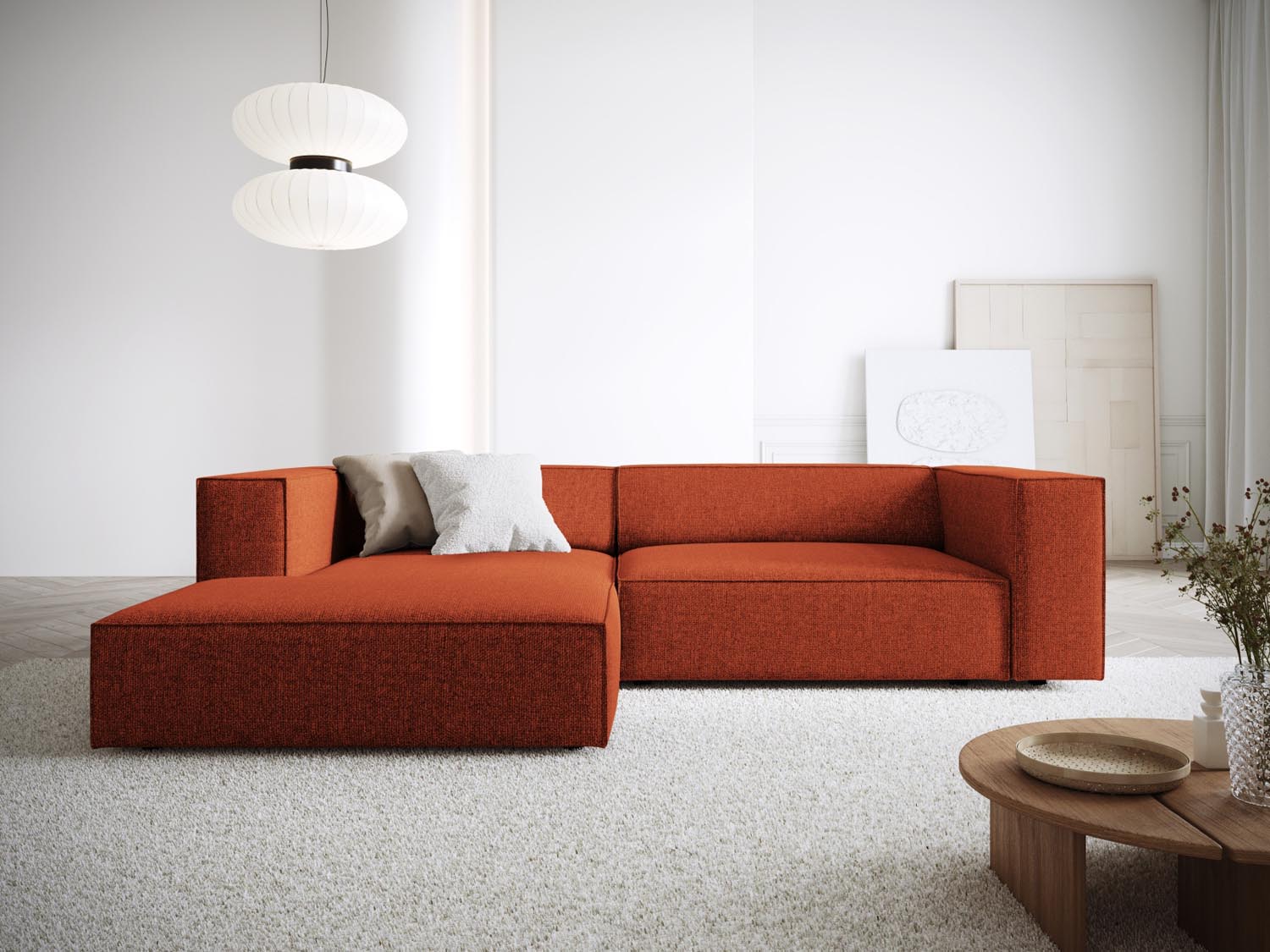 Entdecken Sie das elegante Arendal Ecksofa links 3-Sitzer von Cosmopolitan Design – perfekt für Ihr modernes Zuhause und optimalen Komfort.