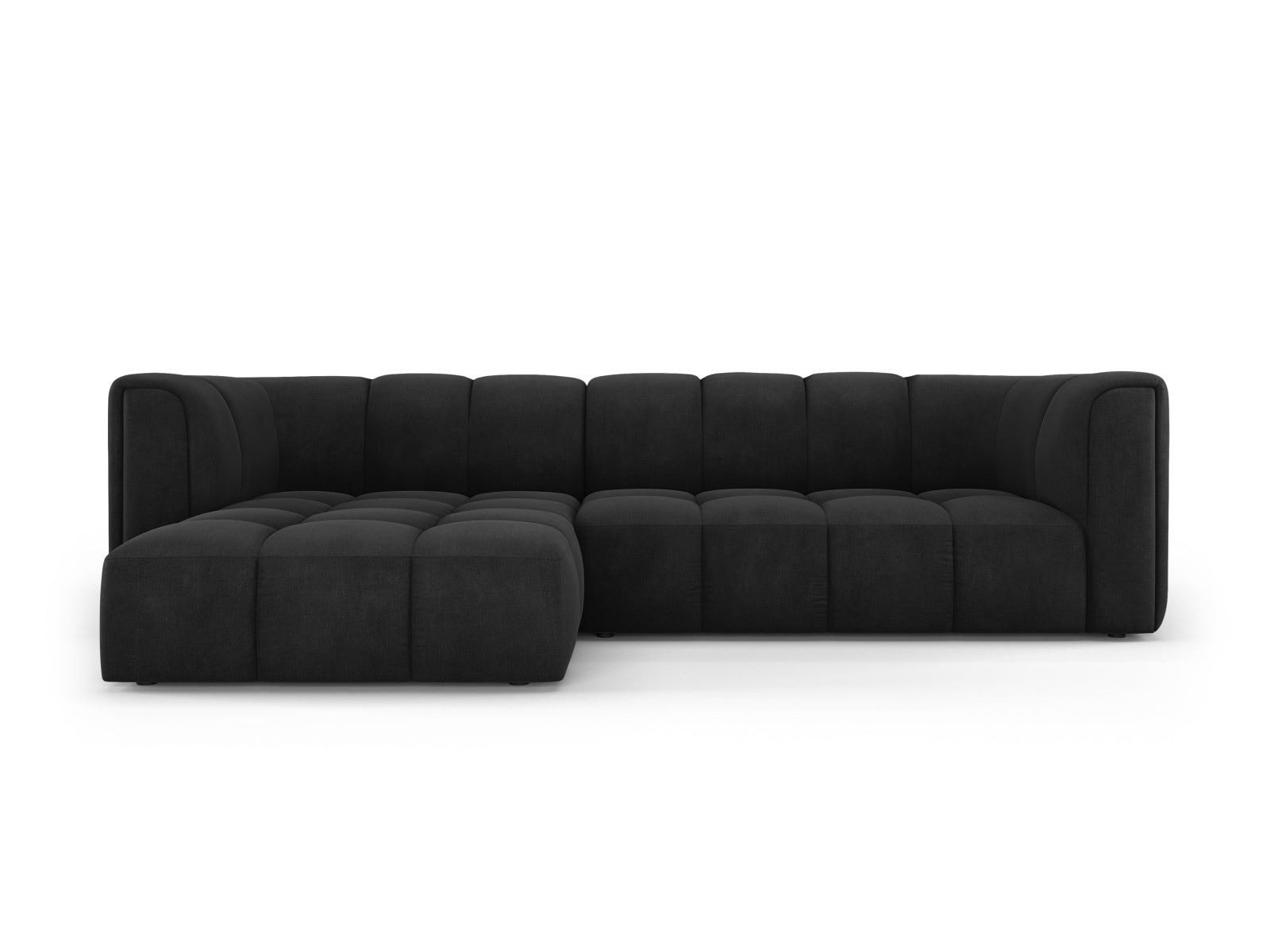 3-Sitzer Ecksofa links modular Moritz in Black-Rebel präsentiert im Onlineshop von KAQTU Design AG. Ecksofa links ist von Cosmopolitan Design