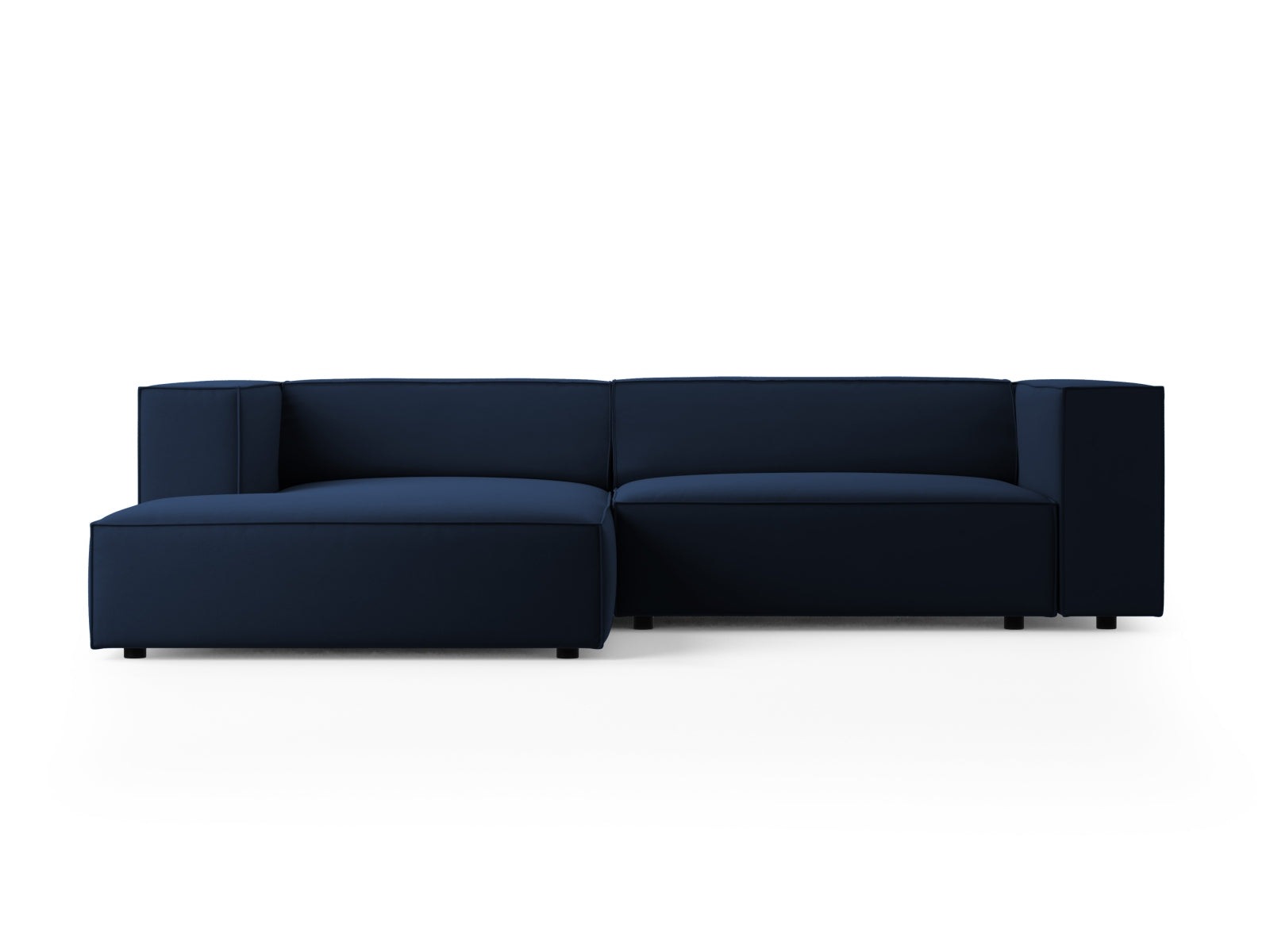 Arendal Velour Ecksofa links 3 Sitzer in Royal Blue präsentiert im Onlineshop von KAQTU Design AG. Ecksofa links ist von Cosmopolitan Design