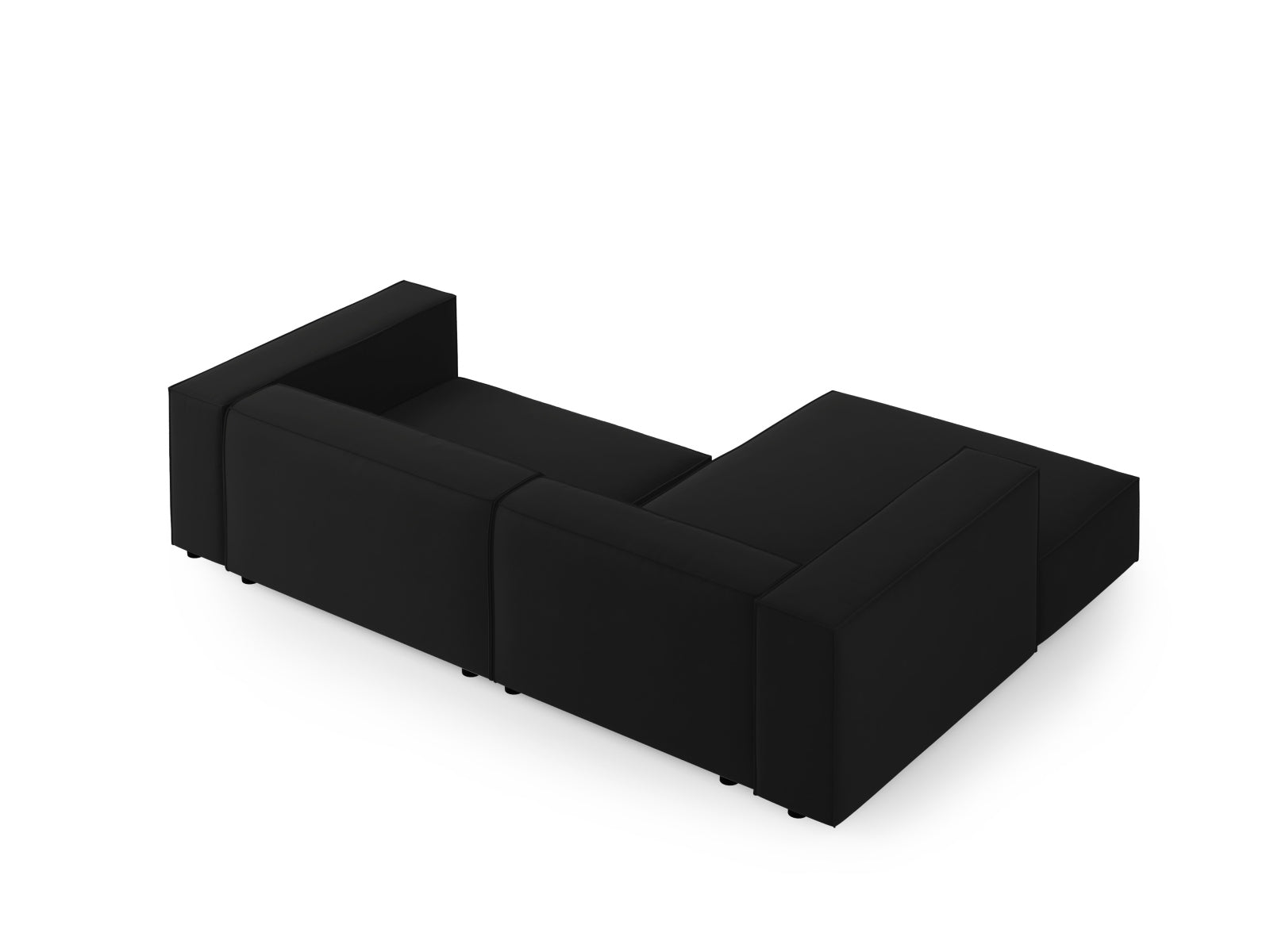 Entdecken Sie das stilvolle Arendal Velour Ecksofa links von Cosmopolitan Design. Ideal für Ihr modernes Wohnzimmer, vereint es Komfort und Eleganz.