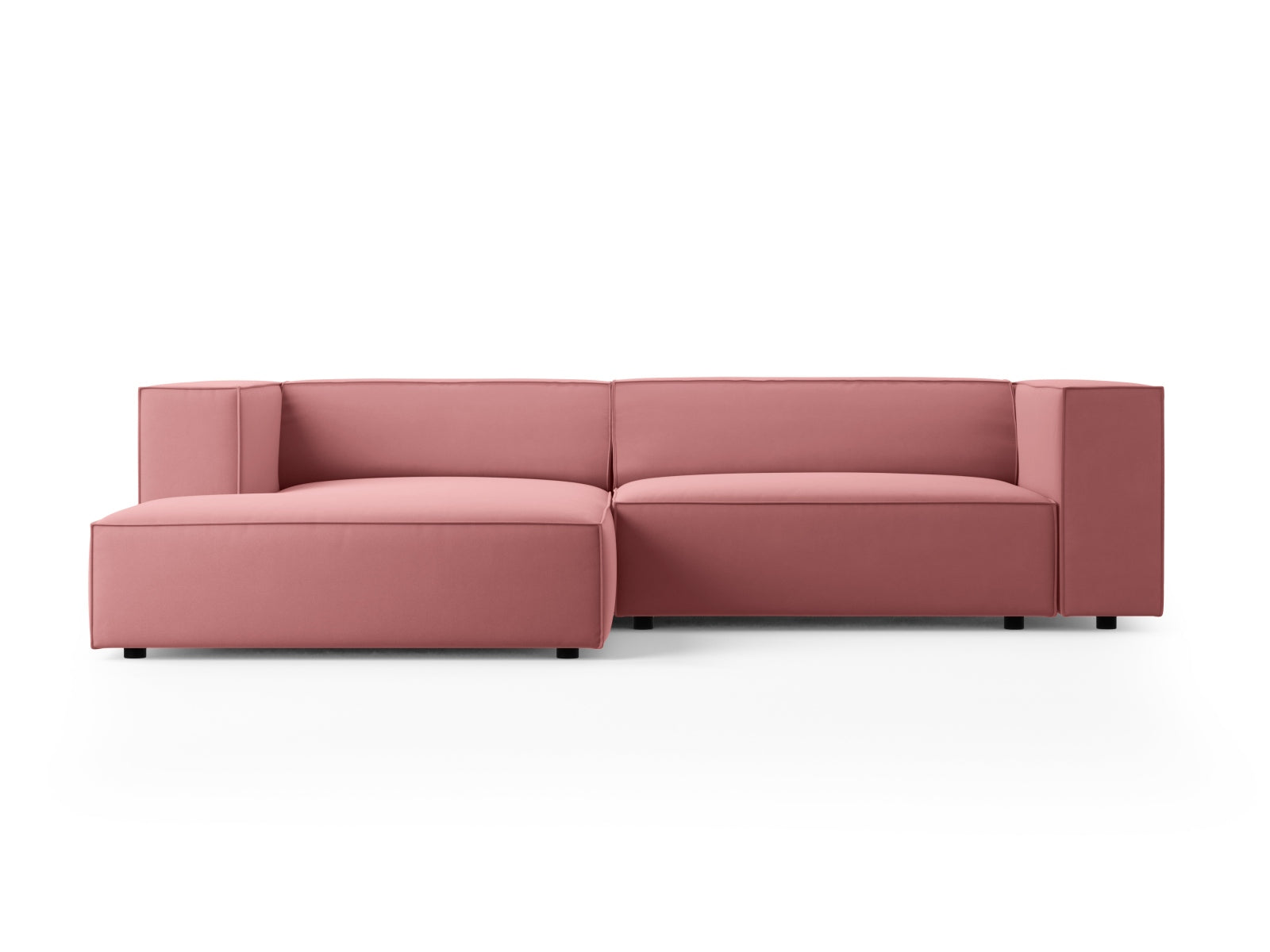 Arendal Velour Ecksofa links 3 Sitzer in Flamingo präsentiert im Onlineshop von KAQTU Design AG. Ecksofa links ist von Cosmopolitan Design