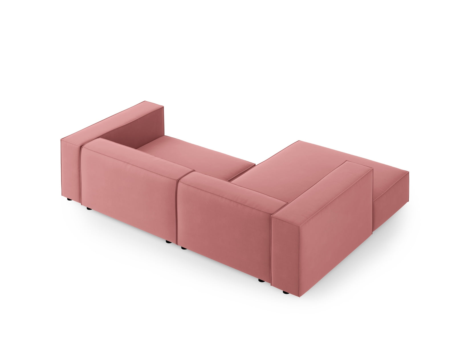 Entdecken Sie das stilvolle Arendal Velour Ecksofa links von Cosmopolitan Design. Ideal für Ihr modernes Wohnzimmer, vereint es Komfort und Eleganz.