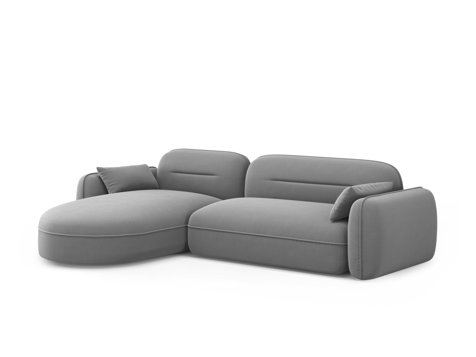 Erleben Sie das Sydney Velour Modular Ecksofa links von Cosmopolitan Design – ein stilvolles 4-Sitzer Sofa, das modernen Komfort und Eleganz perfekt kombiniert.
