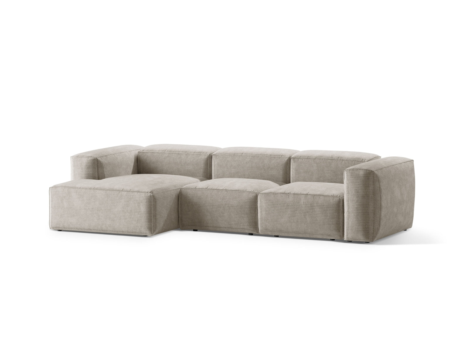 Bergamo Modulares Ecksofa links 3 Sitzer in Ivory-Perla präsentiert im Onlineshop von KAQTU Design AG. Ecksofa links ist von Cosmopolitan Design