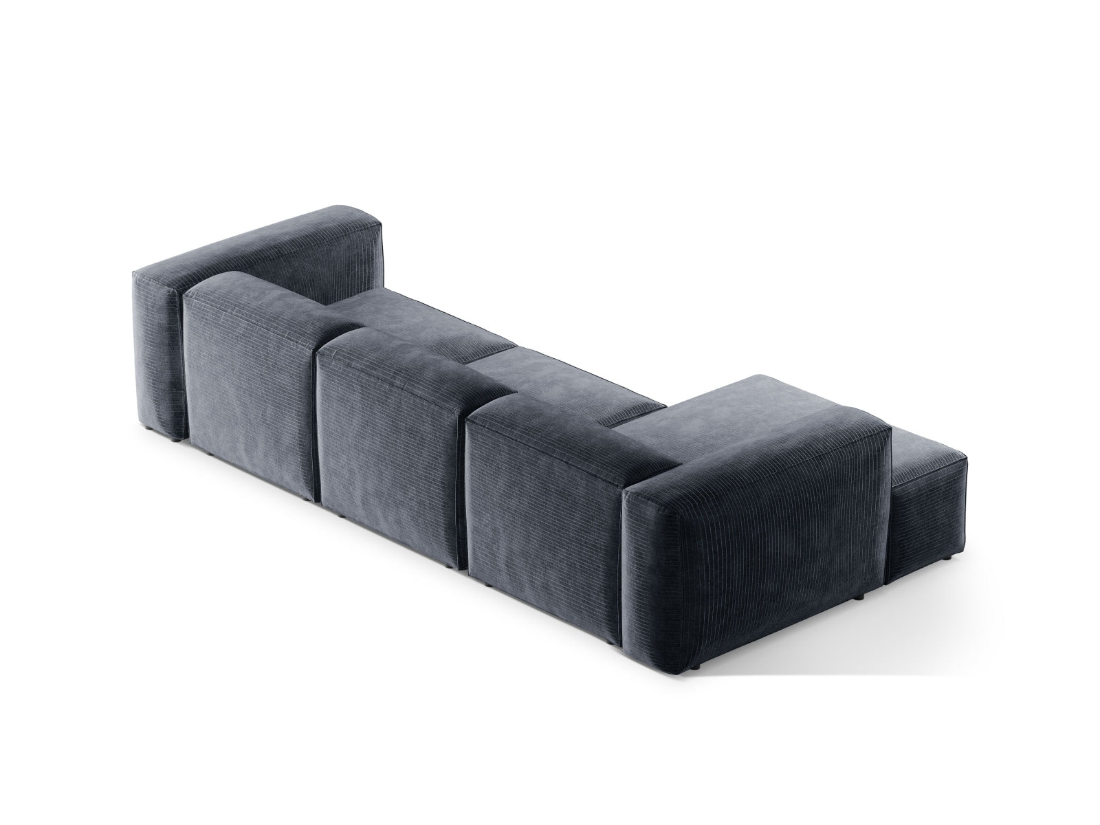 Bergamo Modulares Ecksofa links 3 Sitzer in Muted Blue-Perla präsentiert im Onlineshop von KAQTU Design AG. Ecksofa links ist von Cosmopolitan Design