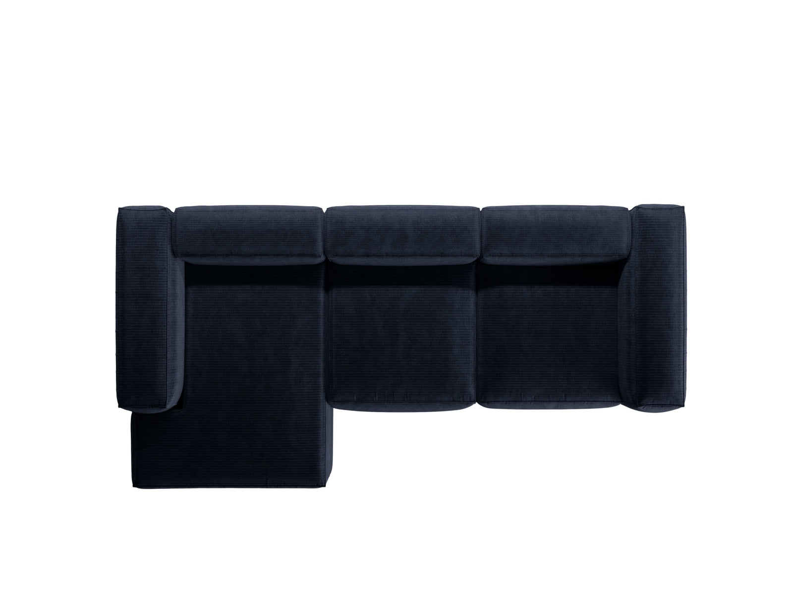 Bergamo Modulares Ecksofa links 3 Sitzer in Navy Blue-Perla präsentiert im Onlineshop von KAQTU Design AG. Ecksofa links ist von Cosmopolitan Design
