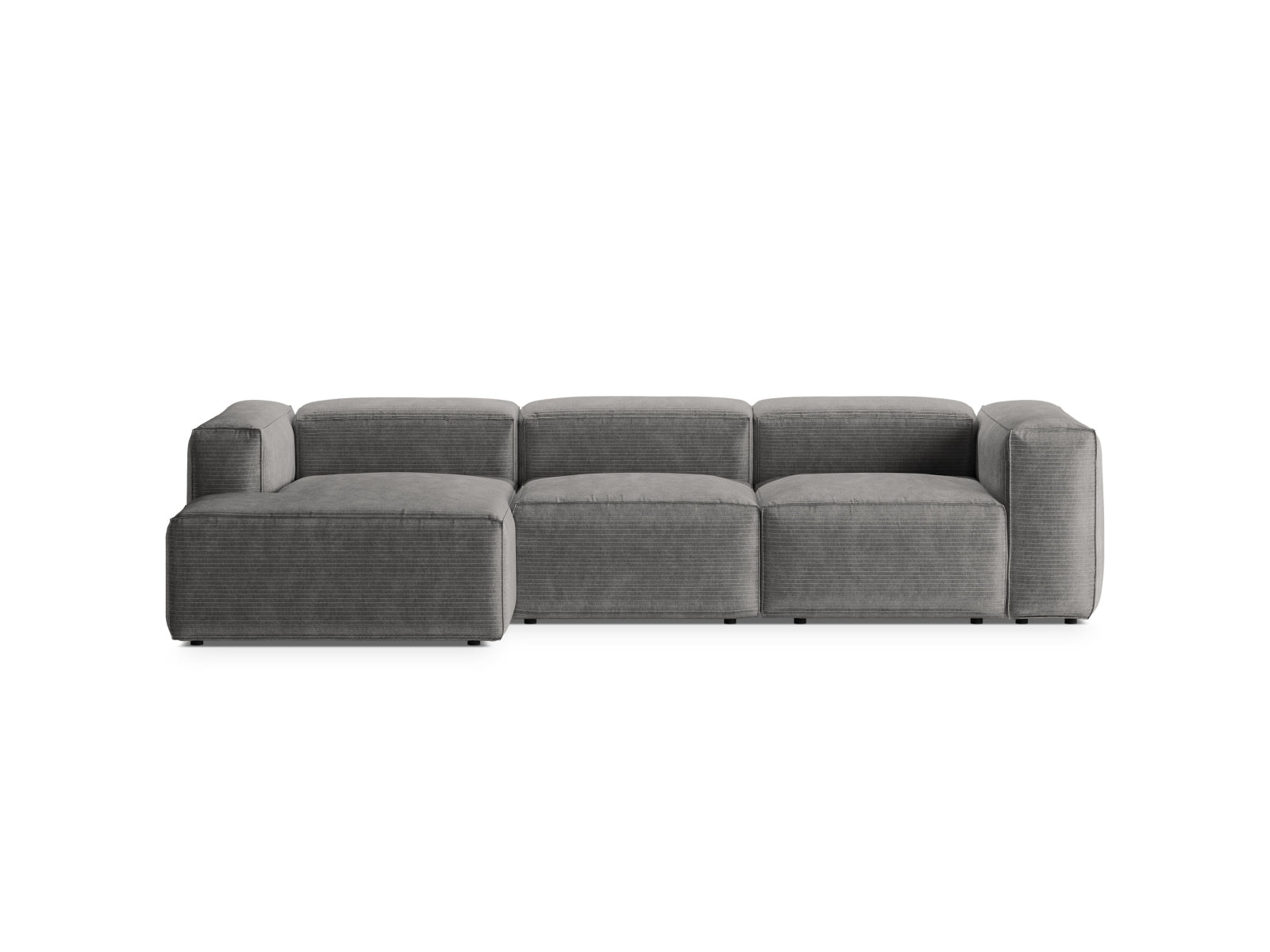 Bergamo Modulares Ecksofa links 3 Sitzer in Light Grey-Perla präsentiert im Onlineshop von KAQTU Design AG. Ecksofa links ist von Cosmopolitan Design