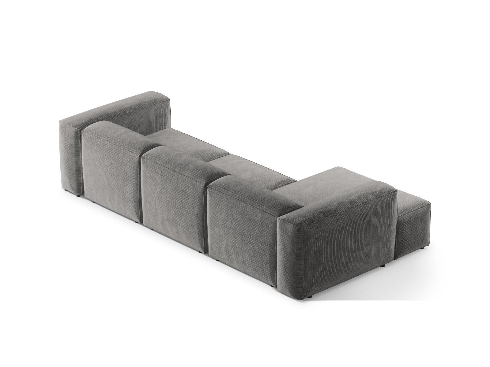 Bergamo Modulares Ecksofa links 3 Sitzer in Light Grey-Perla präsentiert im Onlineshop von KAQTU Design AG. Ecksofa links ist von Cosmopolitan Design