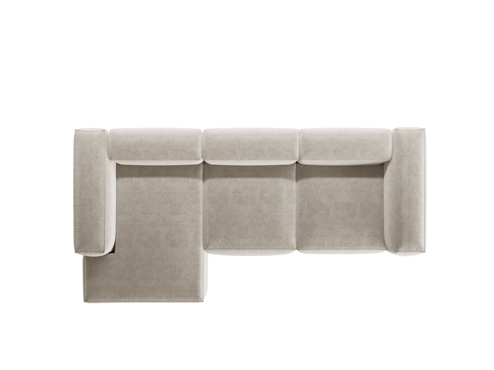 Bergamo Modulares Ecksofa links 3 Sitzer in Beige-Liberty präsentiert im Onlineshop von KAQTU Design AG. Ecksofa links ist von Cosmopolitan Design