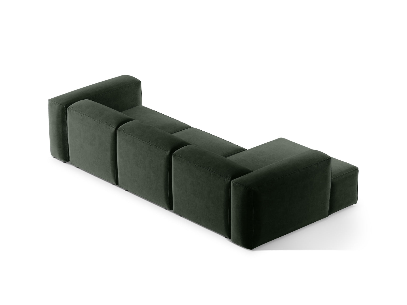 Bergamo Modulares Ecksofa links 3 Sitzer in Moss Green-Liberty präsentiert im Onlineshop von KAQTU Design AG. Ecksofa links ist von Cosmopolitan Design