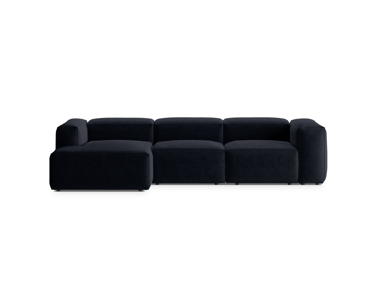 Bergamo Modulares Ecksofa links 3 Sitzer in Navy Blue-Liberty präsentiert im Onlineshop von KAQTU Design AG. Ecksofa links ist von Cosmopolitan Design